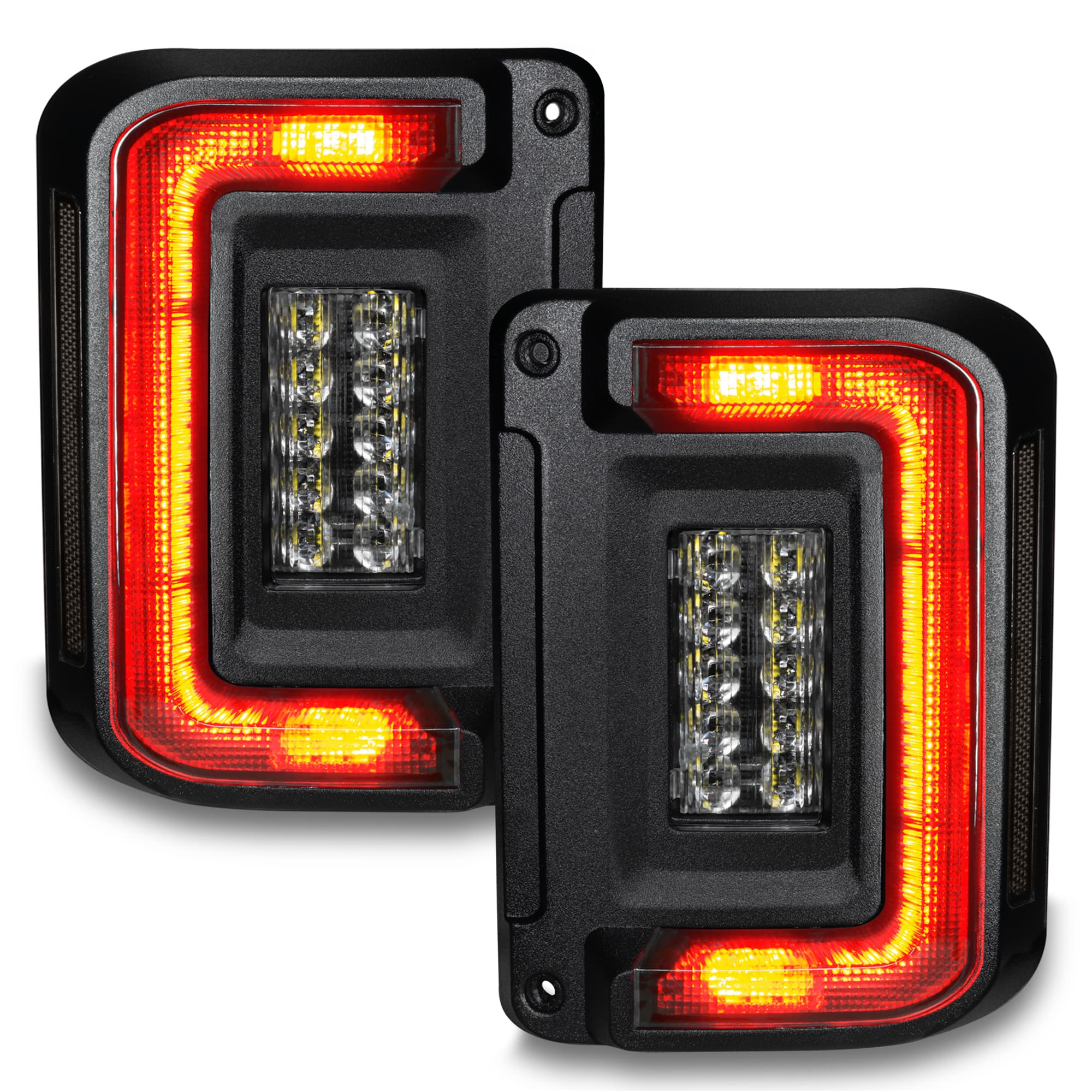 Oracle Lighting "ORACLE Lighting ""Black Series"" Flush Mount LED Tail Lights for Jeep Wrangler JK"