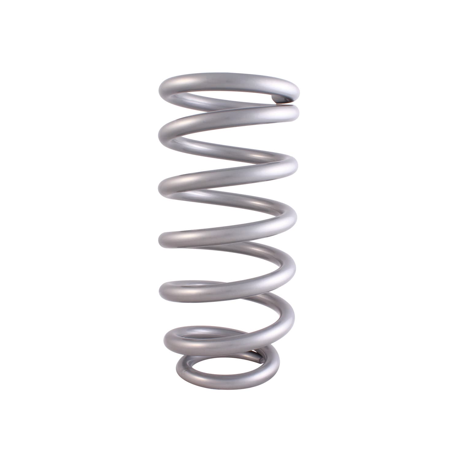 QA1 10HTBF350 Spring, Cr-Si Ht High Travel 4.125 10 X 350 Lbs/In. Tapered Silver Pc product image