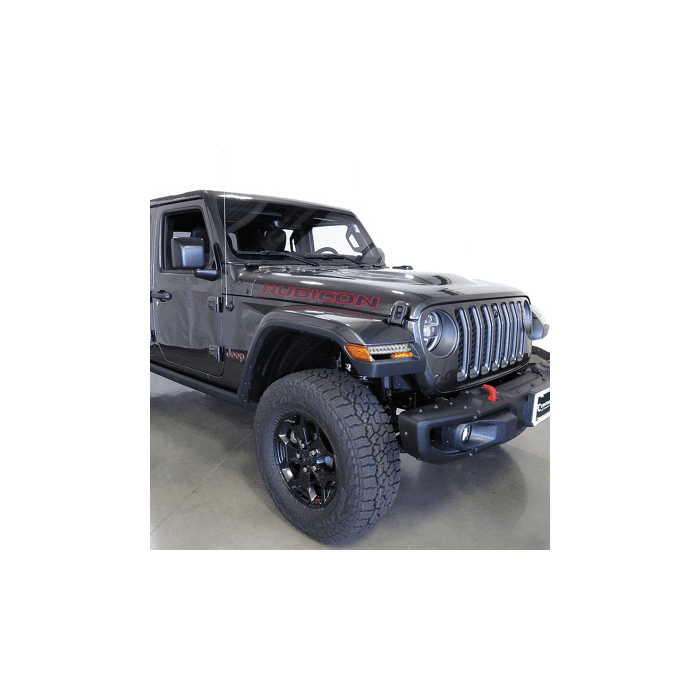 Quake LED - QTE1023 - Jeep Wrangler JL/Gladiator JT Smoked LED Fender Light w/ Sequential Turn Signals & Side Marker Light
