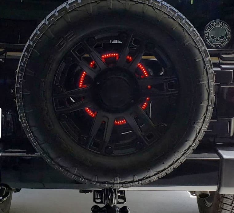 Race Sport 2018+ JEEP Wrangler JL 3rd Brake Light LED 5th Wheel Mount bolt-on pattern