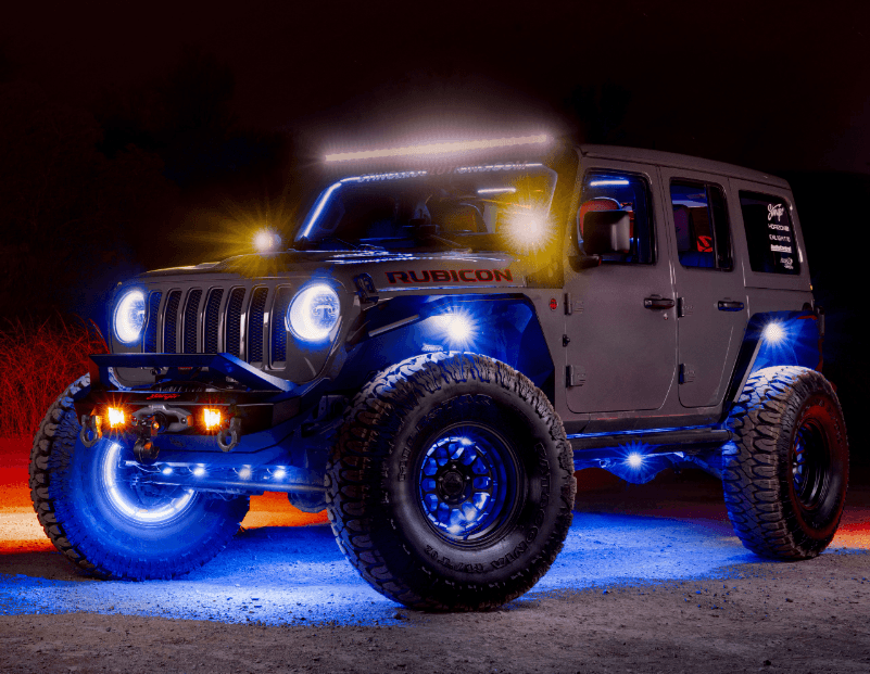 Race Sport Race Sport ColorTRAIL 4pc RGB+W Chasing Rock Lights - 1007864