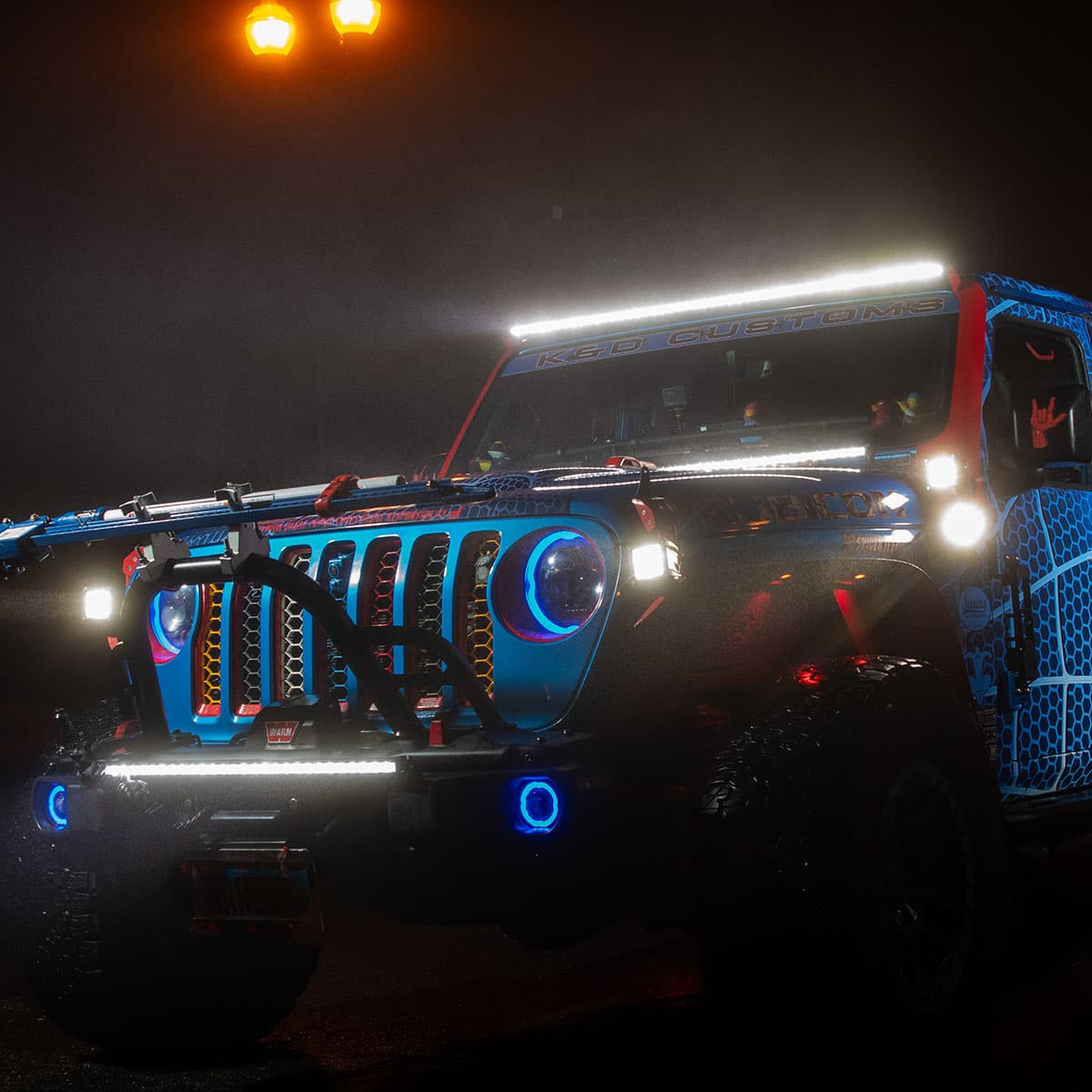 Race Sport 14in 5w LoPro Ultra Slim LED Light Bar with Amber Marker - Running Light Function 60w - Includes Rocker Switch & Harness