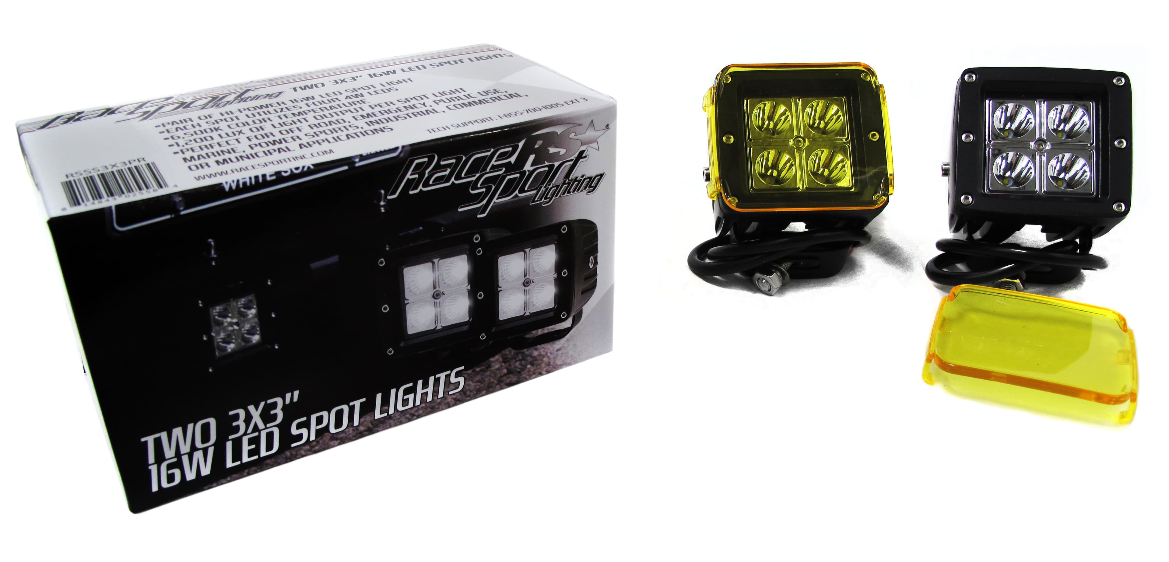 STREET SERIES 3X3 4LED CUBE SPOT LIGHTS BOXED IN PAIR (PAIR) 32WATTS TOTAL & 2 product image