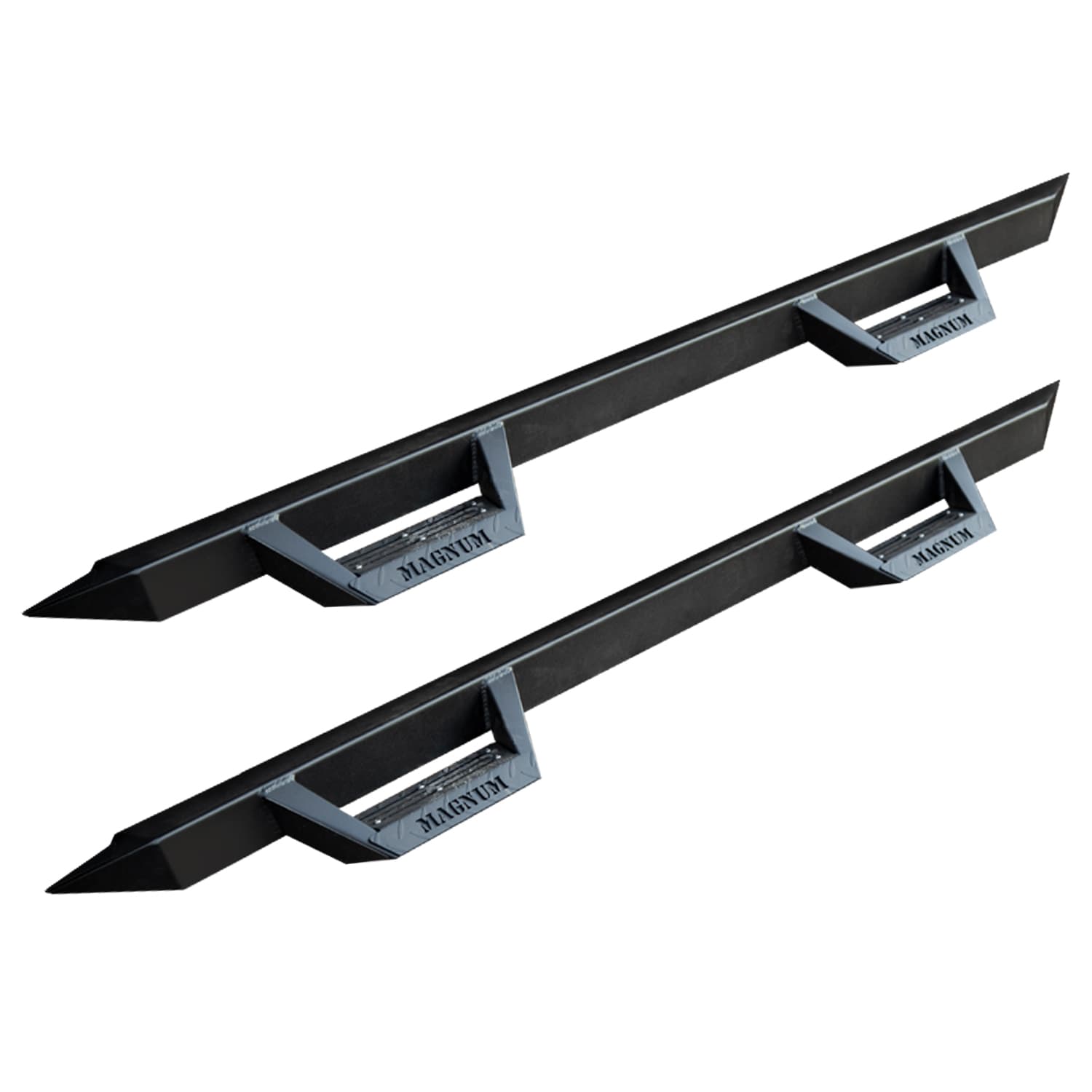 Raptor Series Magnum RT Drop Steps Black Textured Alloy Steel - 16-18 Dodge Ram 1500; 19-24 Ram 1500 Classic Quad/Extended Cab