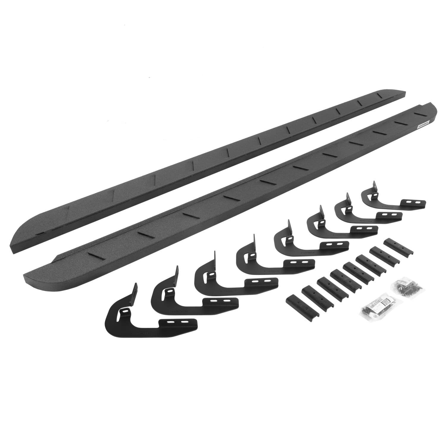 Go Rhino Go Rhino 63404787ST - RB10 Slim Line Running Boards With Mounting Brackets - Protective Bedliner Coating