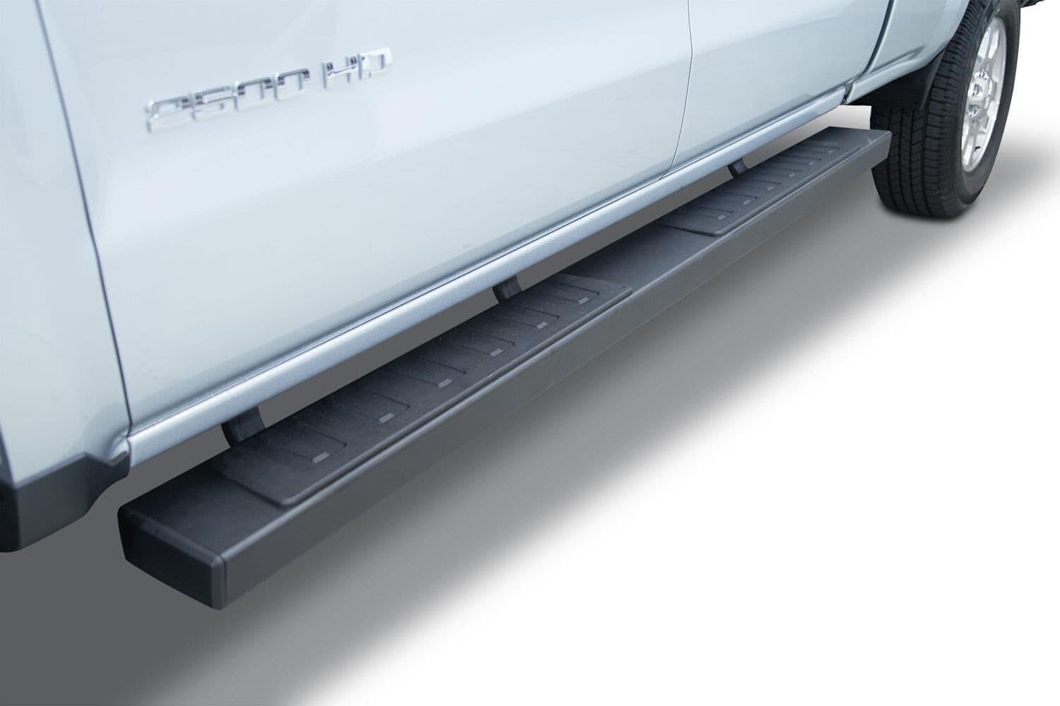 Go Rhino UNIVERSAL 6IN 87IN LONG TEXTURED BLACK SIDE BARS OE XTREME SIDESTEPS TEXTURE BRACKETS SOLD SEP