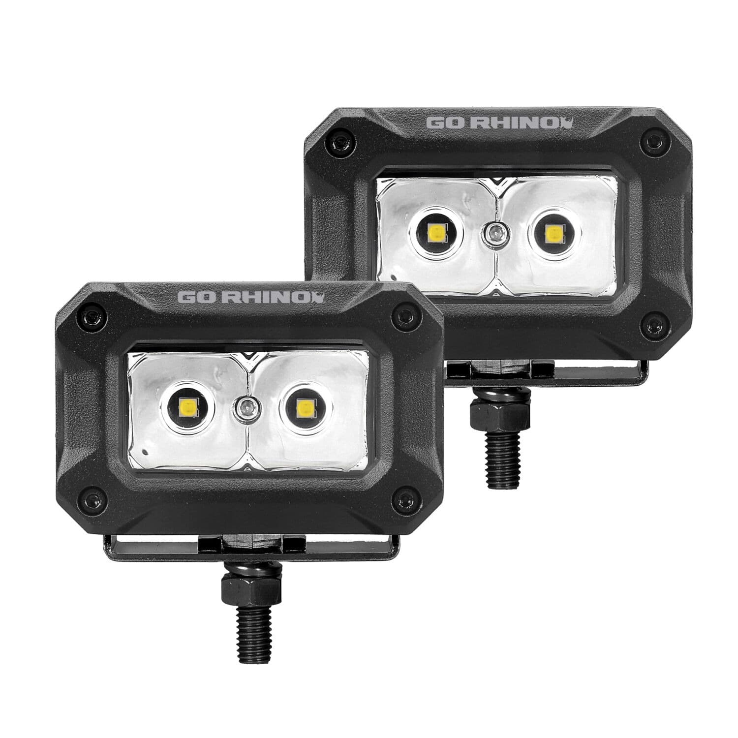 Go Rhino 751003023SBS Bright Series - 3x2 Rectangular LED Spot Lights, Pair product image