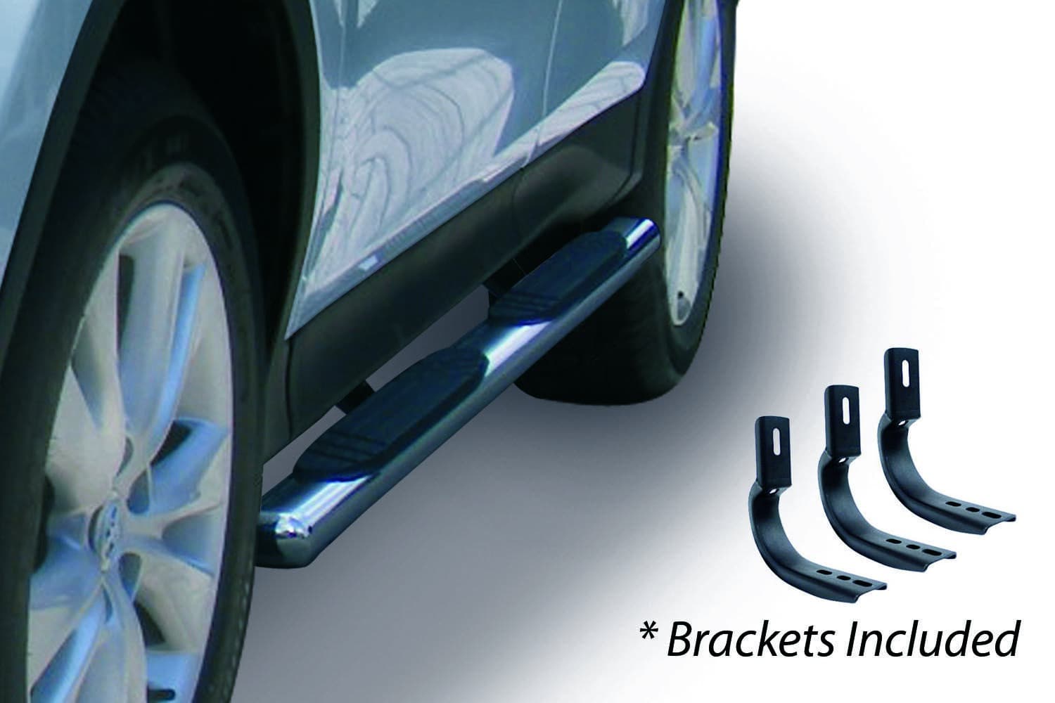 Go Rhino Go Rhino 684423971PS - 4 OE Xtreme SideSteps With Mounting Bracket Kit - Polished Stainless Steel