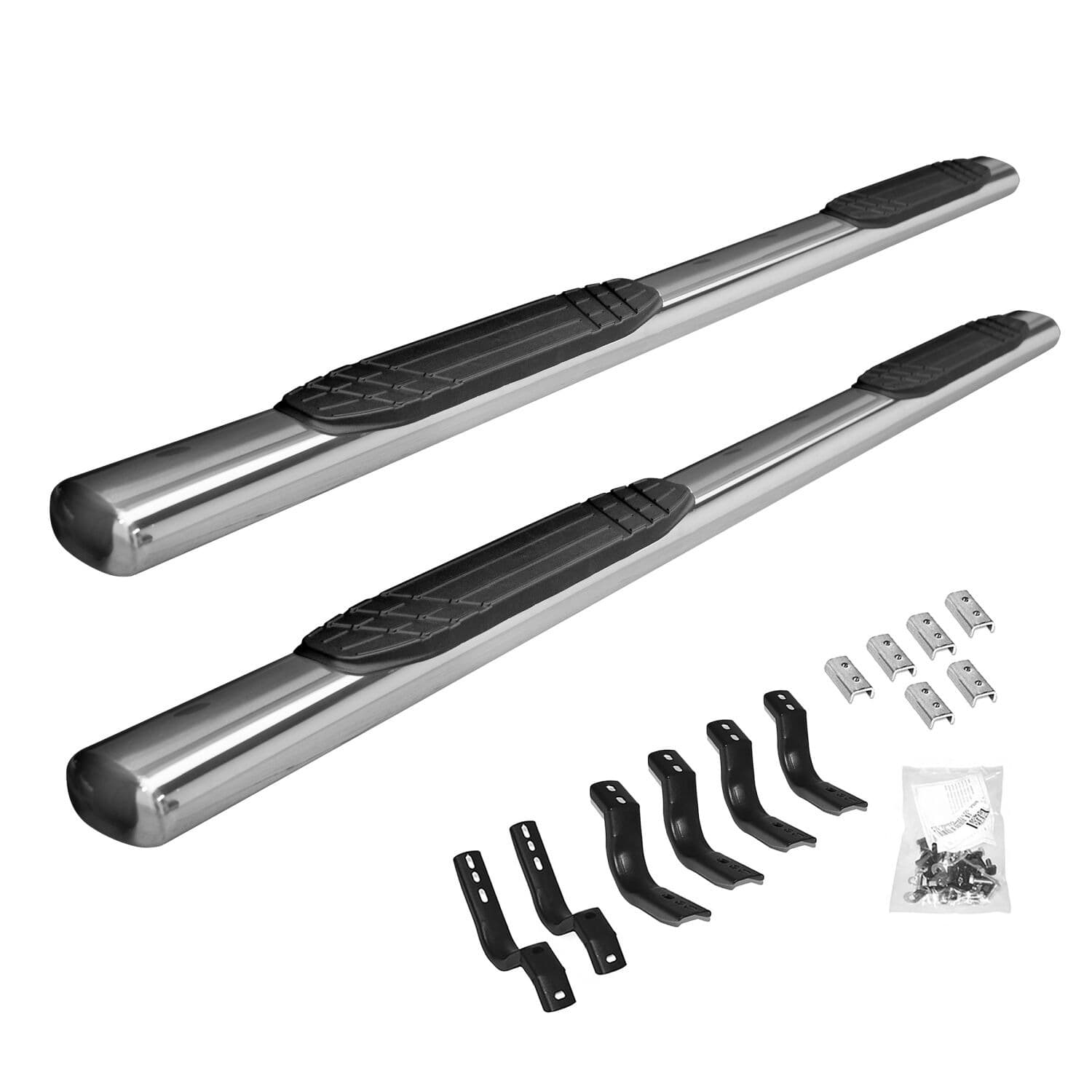 Go Rhino 684423971PS - 4 OE Xtreme SideSteps With Mounting Bracket Kit - Polished Stainless Steel product image