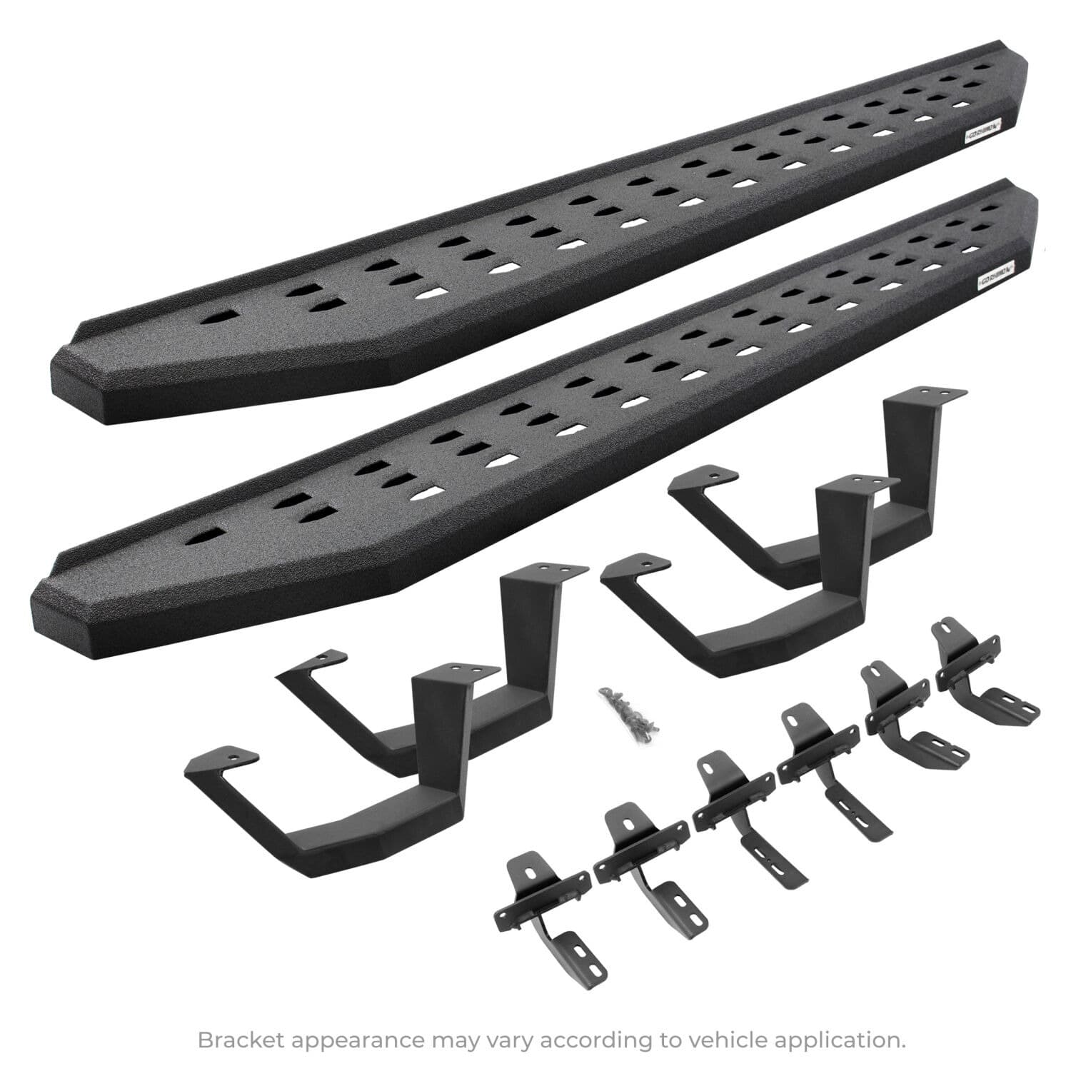 Go Rhino Go Rhino - 6945168720PC - RB20 Running Boards With Mounting Brackets & 2 Pairs of Drop Steps Kit - Textured Black