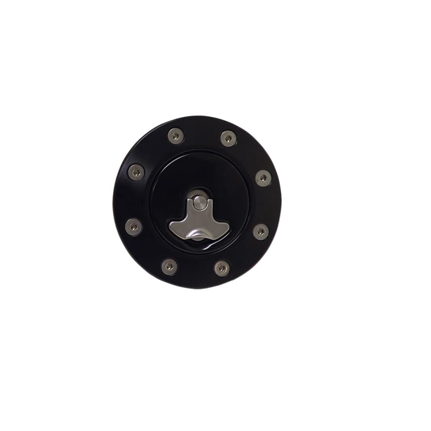 Billet Aluminum Gas Cap Universal Fit Locking Anodized Black Cap 2 Keys Housing Neck And Gaskets Ridetech product image