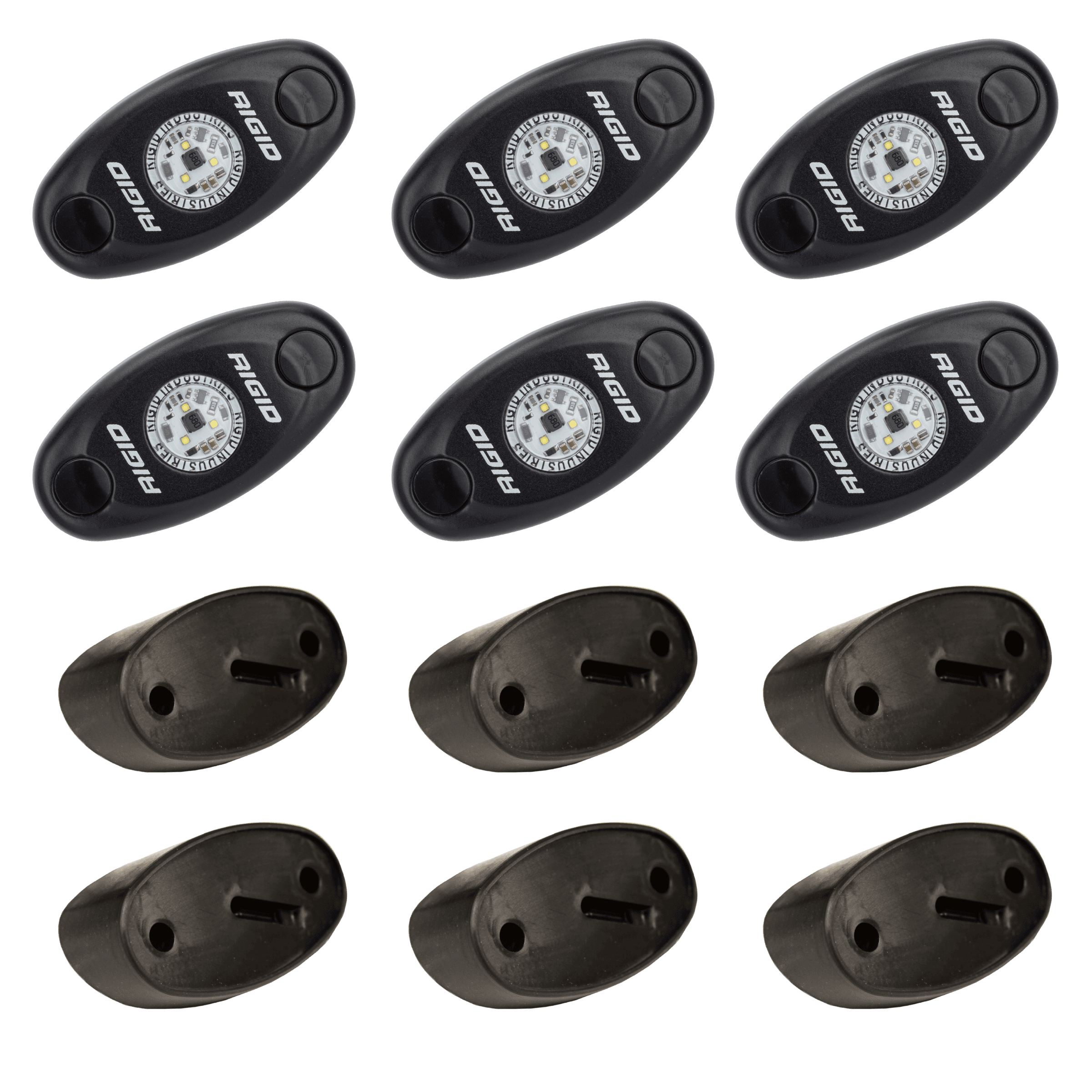 RIGID A-Series LED Universal Rock Light Kit, High Power Cool White, Set Of 6 product image