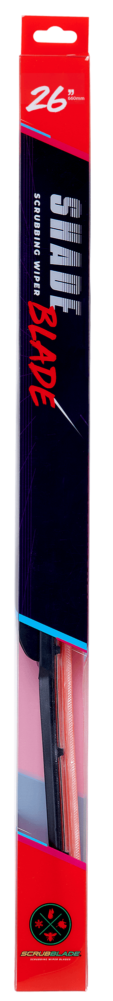 Scrubblade - 26 650mm Red Silicone Shadeblade Wiper Blade - CBR2600 product image