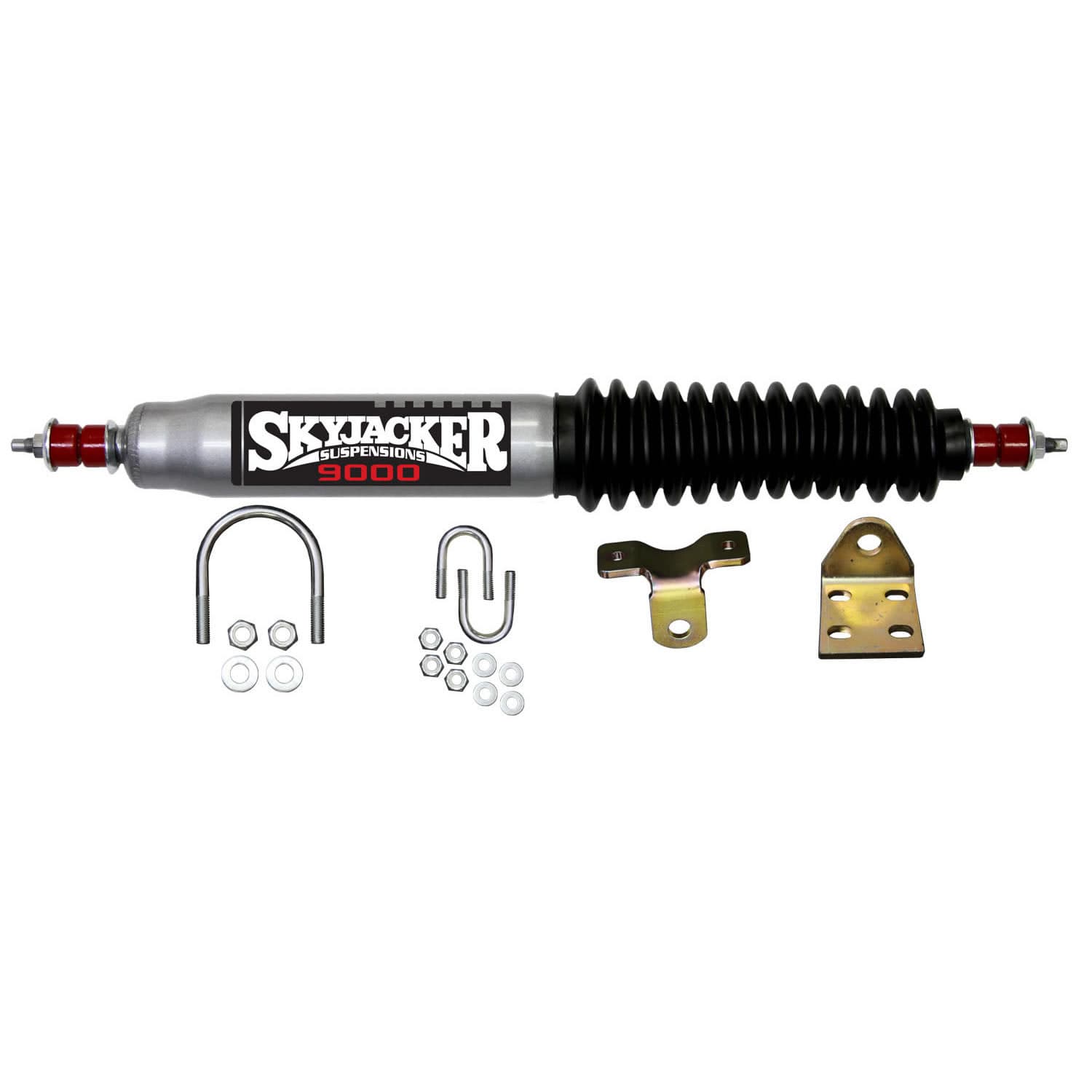 Skyjacker Steering Stabilizer Single Kit 52-68 Truck/SUV Silver w/Black Boot Skyjacker