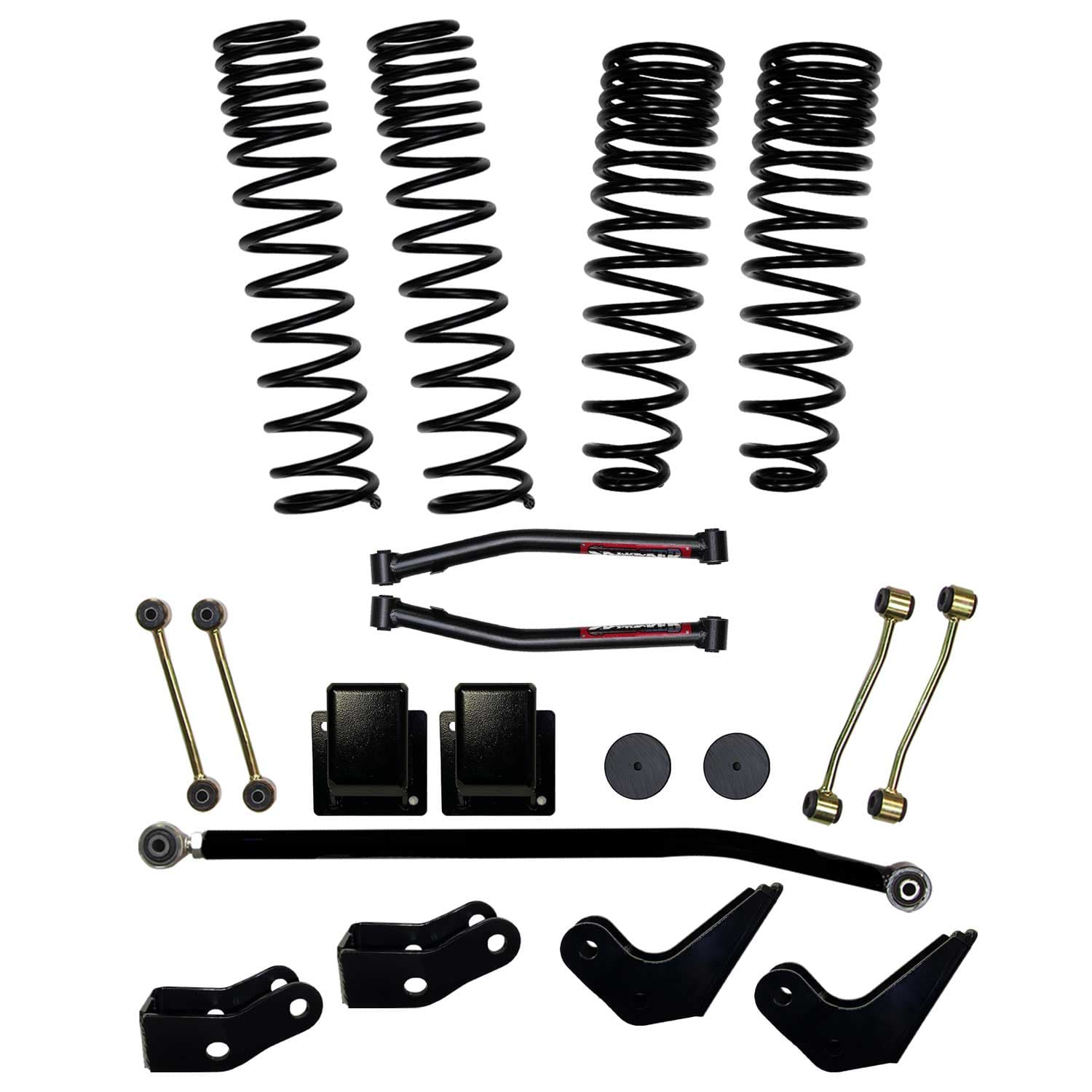 Skyjacker 3.5 Inch Dual Rate Long Travel Coil Spring Lift Kit with Shock Extensions 2020-2022 Jeep Gladiator JT Non-Rubicon Skyjacker