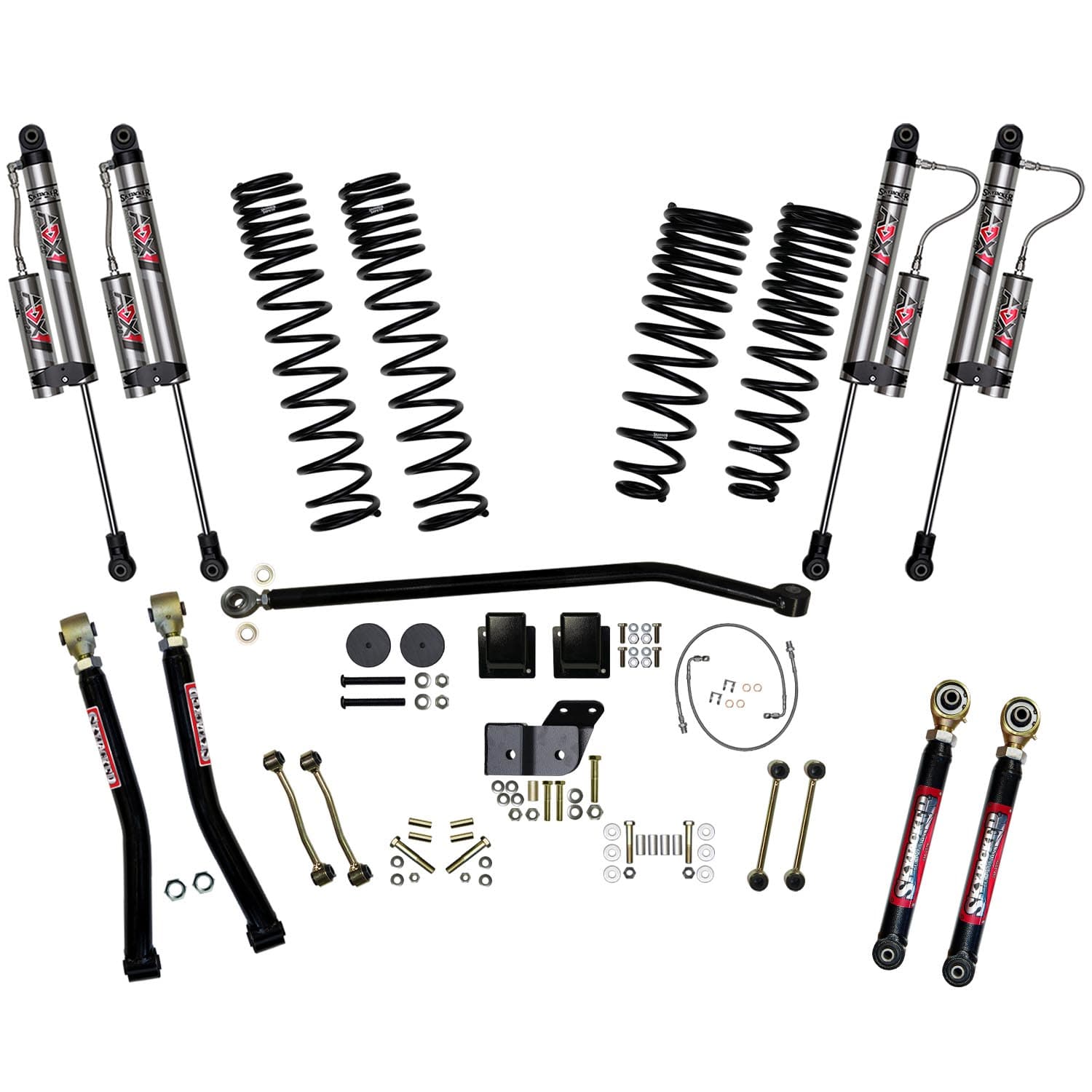 Skyjacker 6.5 in. Lift Kit.Gladiator JT Non-Rubicon._x000D_ GasWill Not Fit Diesel Models._x000D_ Will Not Fit Mojave Models._x000D_ Aftermarket Double Cardan Front Driveshaft With Transfer Case Output Yoke Required.