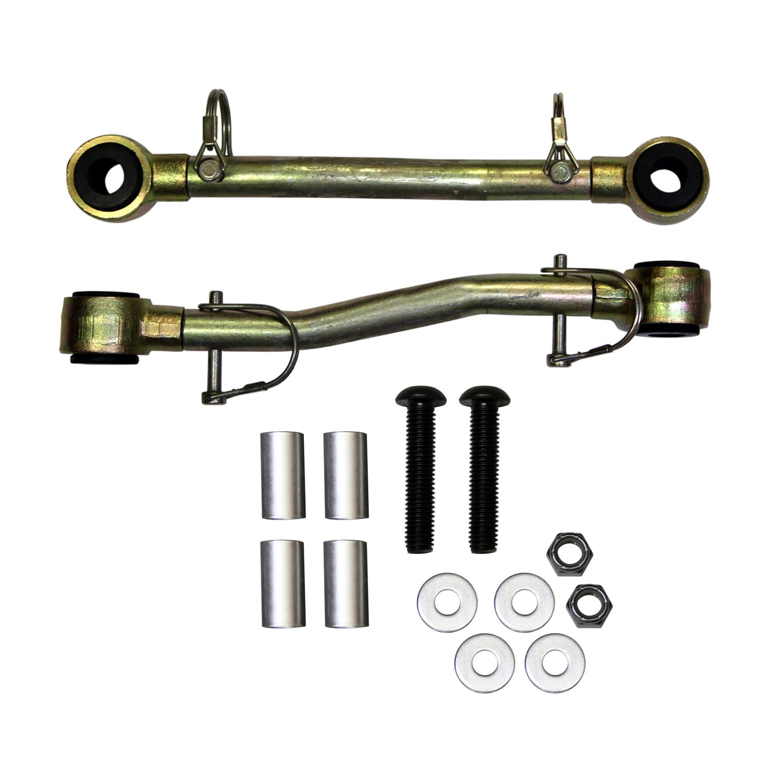 Skyjacker Sway Bar Extended End Links Disconnect Front Lift Height 2-5 Inch Double Black Rubber Bushings 07-18 Wrangler JK Skyjacker