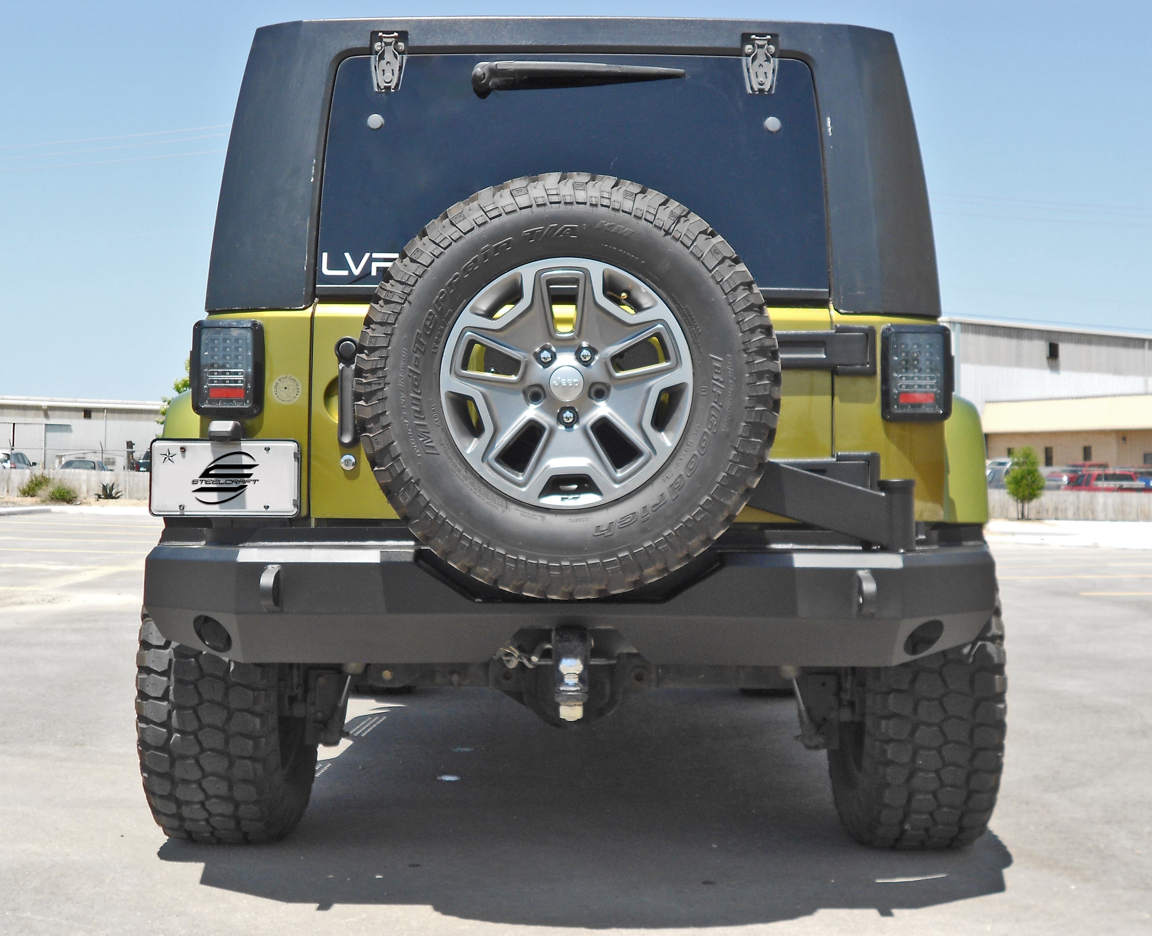 Steelcraft Automotive 0718 Tire Carrier For Wrangler JK Rear Bumper 6592500 Textured Black Tire Carr