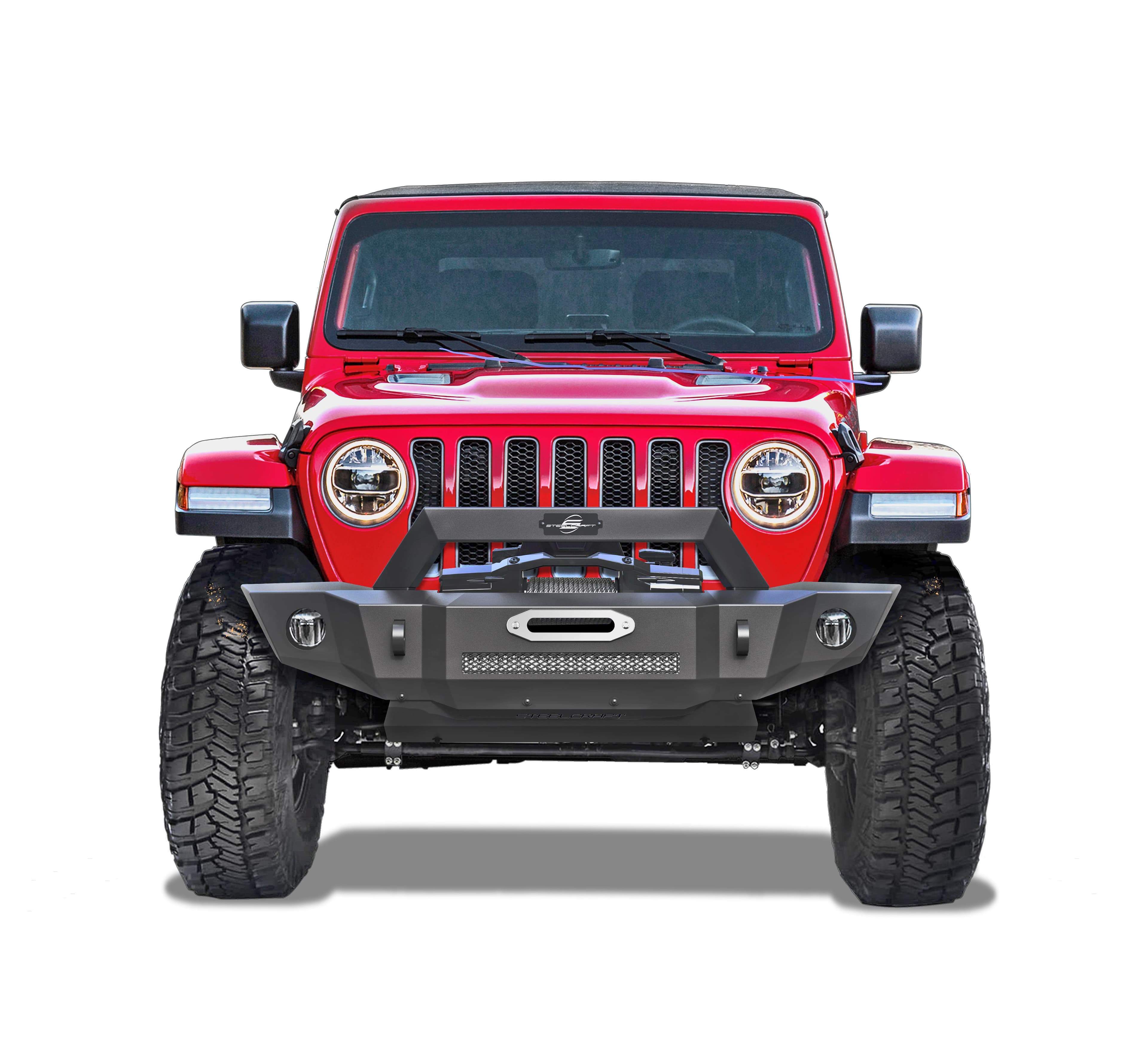 0721 Wrangler/20c Gladiator 3in Round Blackout Series Sidebars Textured Black