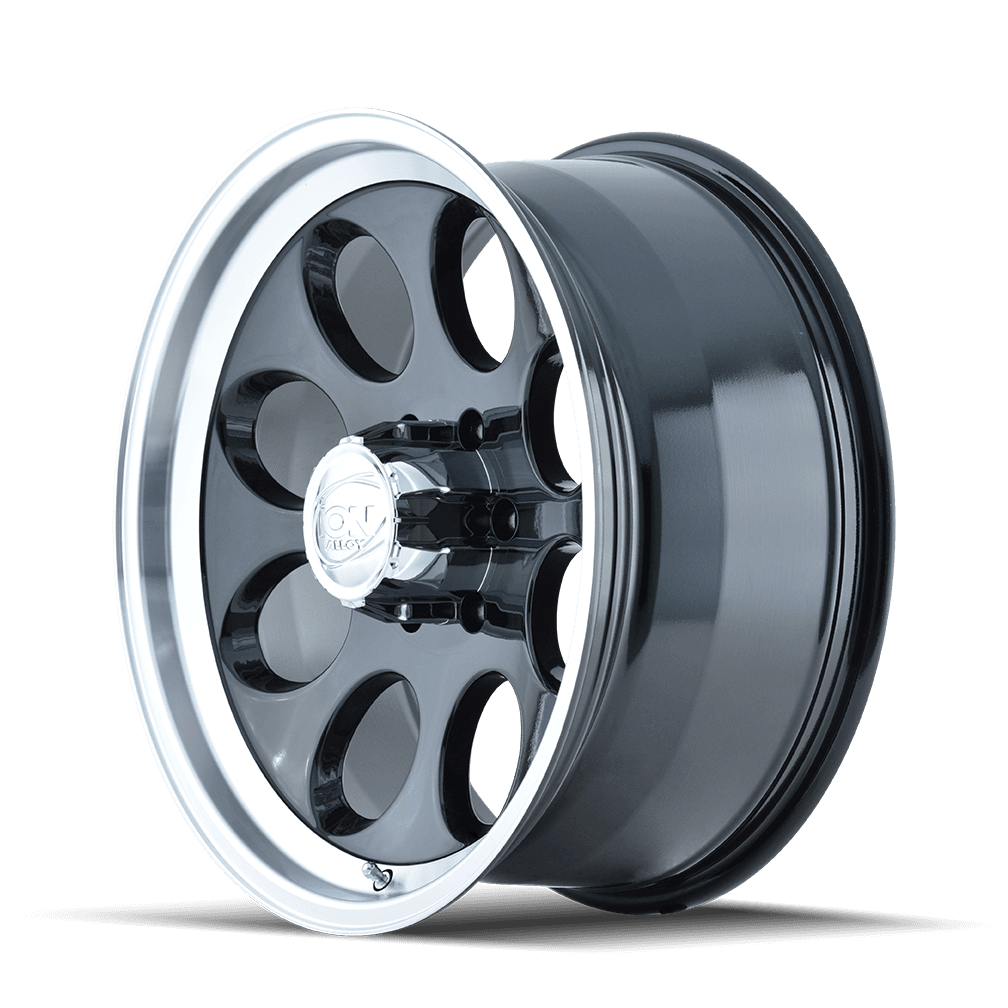Cast Aluminum Wheels 171 BK 17x9 Machined Lip Black 5 On 139.7 Bolt Pattern 0 Offset ION Wheels product image