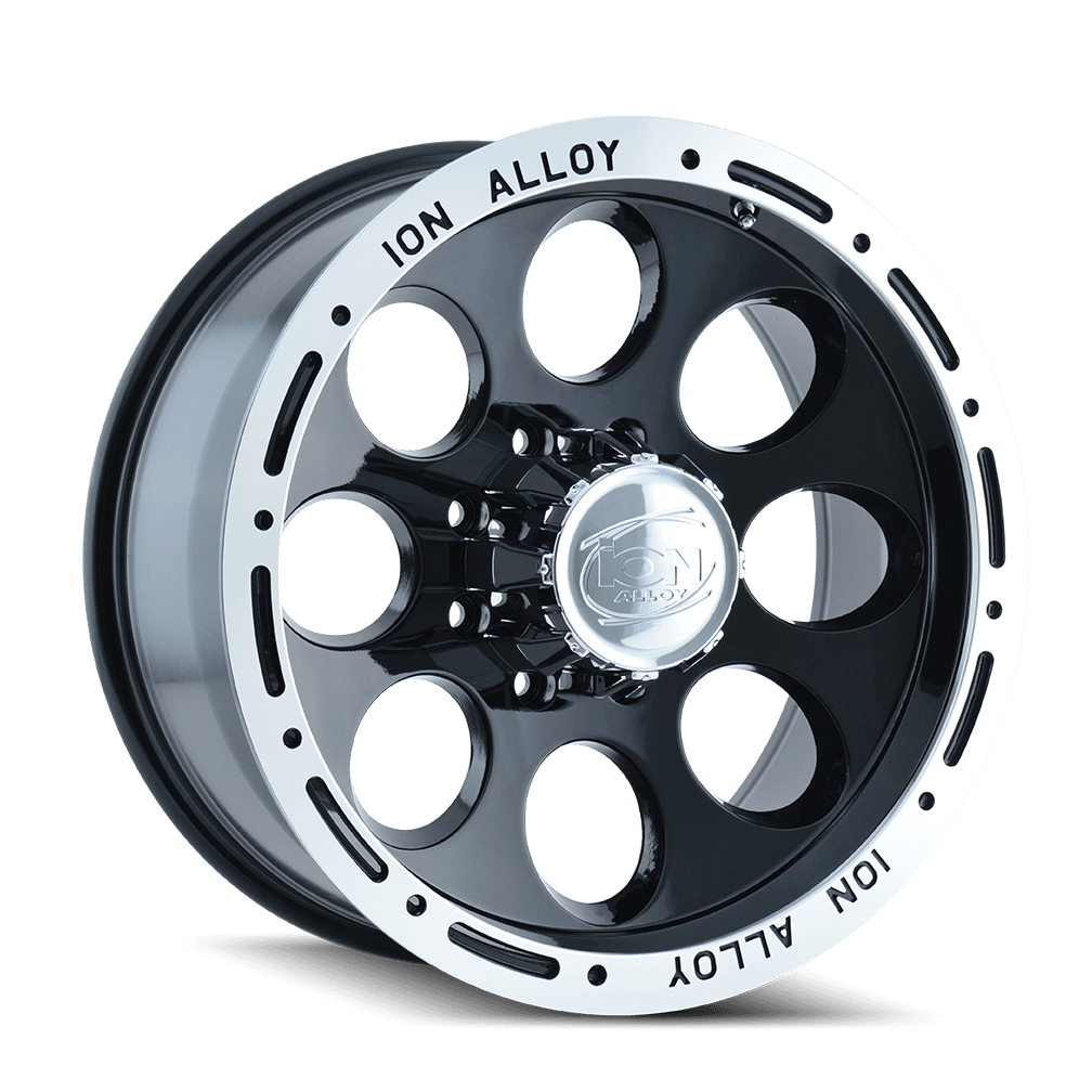 Ion Alloy Cast Aluminum Wheels 174 15x10 Machined Lip Black 5 On 114.3 Bolt Pattern -38 Offset ION Wheels