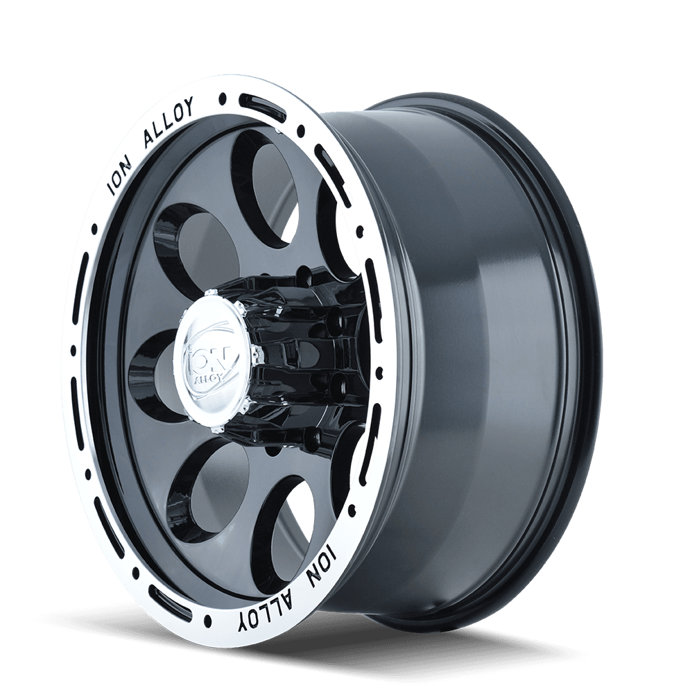 Cast Aluminum Wheels 174 15x10 Machined Lip Black 5 On 114.3 Bolt Pattern -38 Offset ION Wheels product image