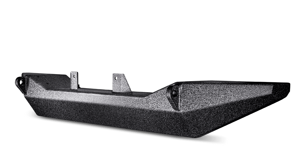 Front Bumper Sheet Metal Design; Intergrated Winch Plate; w/Shackle Mounts; Textured Black Powder Coat; product image