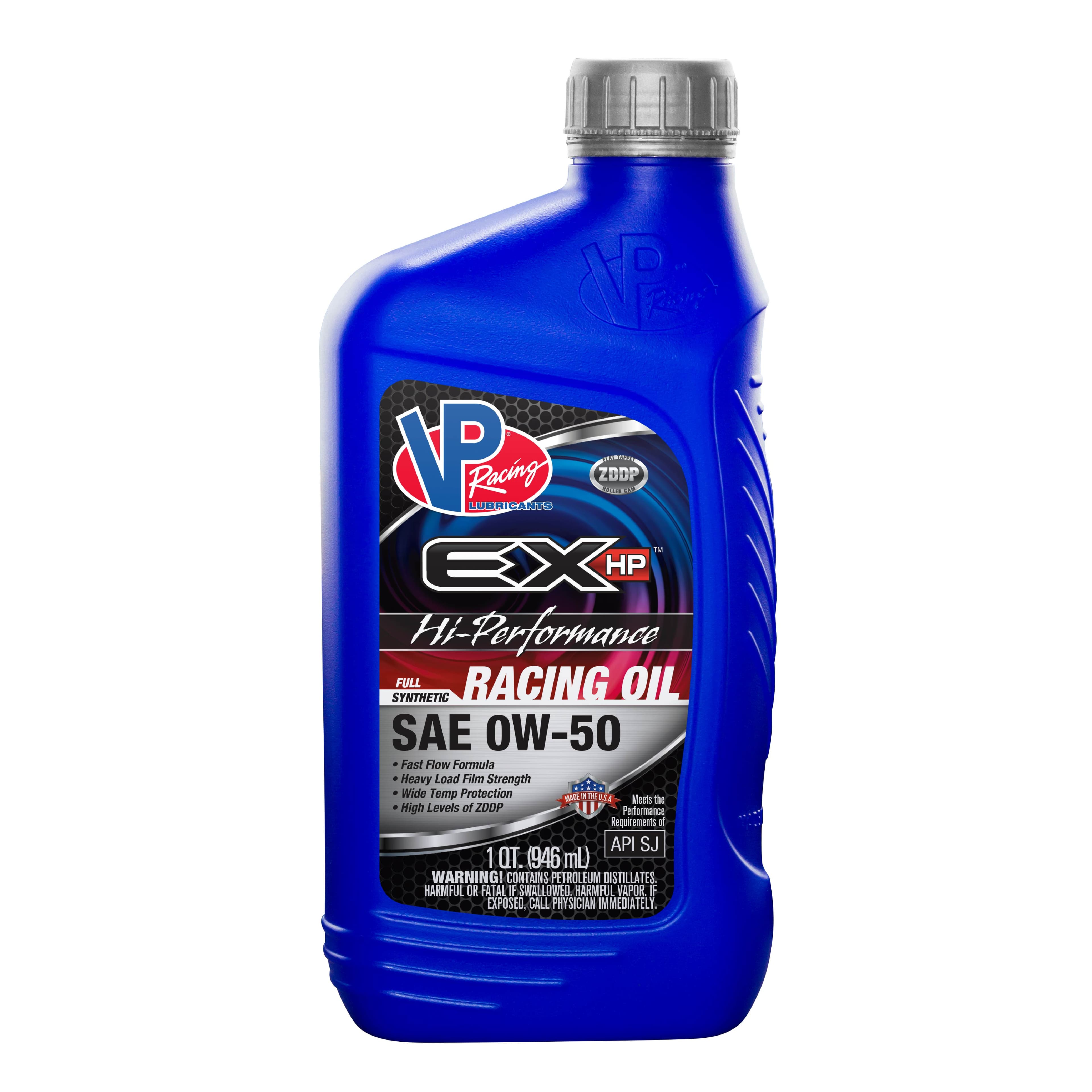 VP Racing Fuels 2758 EX HP SAE 0W-50 Hi Perf Racing Oil Qt product image