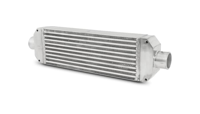 Intercooler; 26 in. Overall Length; 18 in. Core Width; 6.5 in. Height; 2.5 in. Inlet/Outlet OD; 1.75 in. Inlet/Outlet Neck Length; 3.25 in. Core Thickness; 6061 Aluminum; product image
