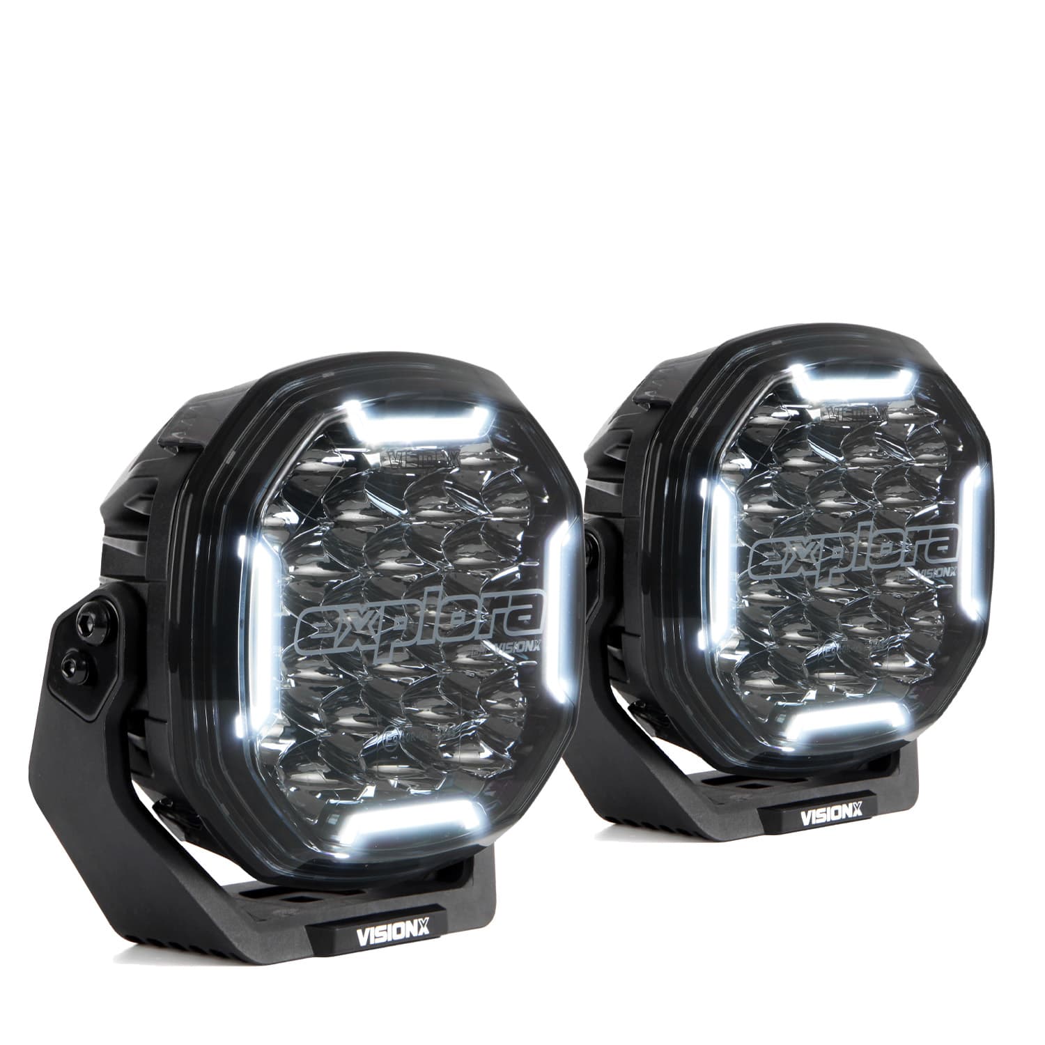 7IN EXPLORA DRIVING LIGHT KIT W/ DUALCOLOR DRL & WIRING HARNESS