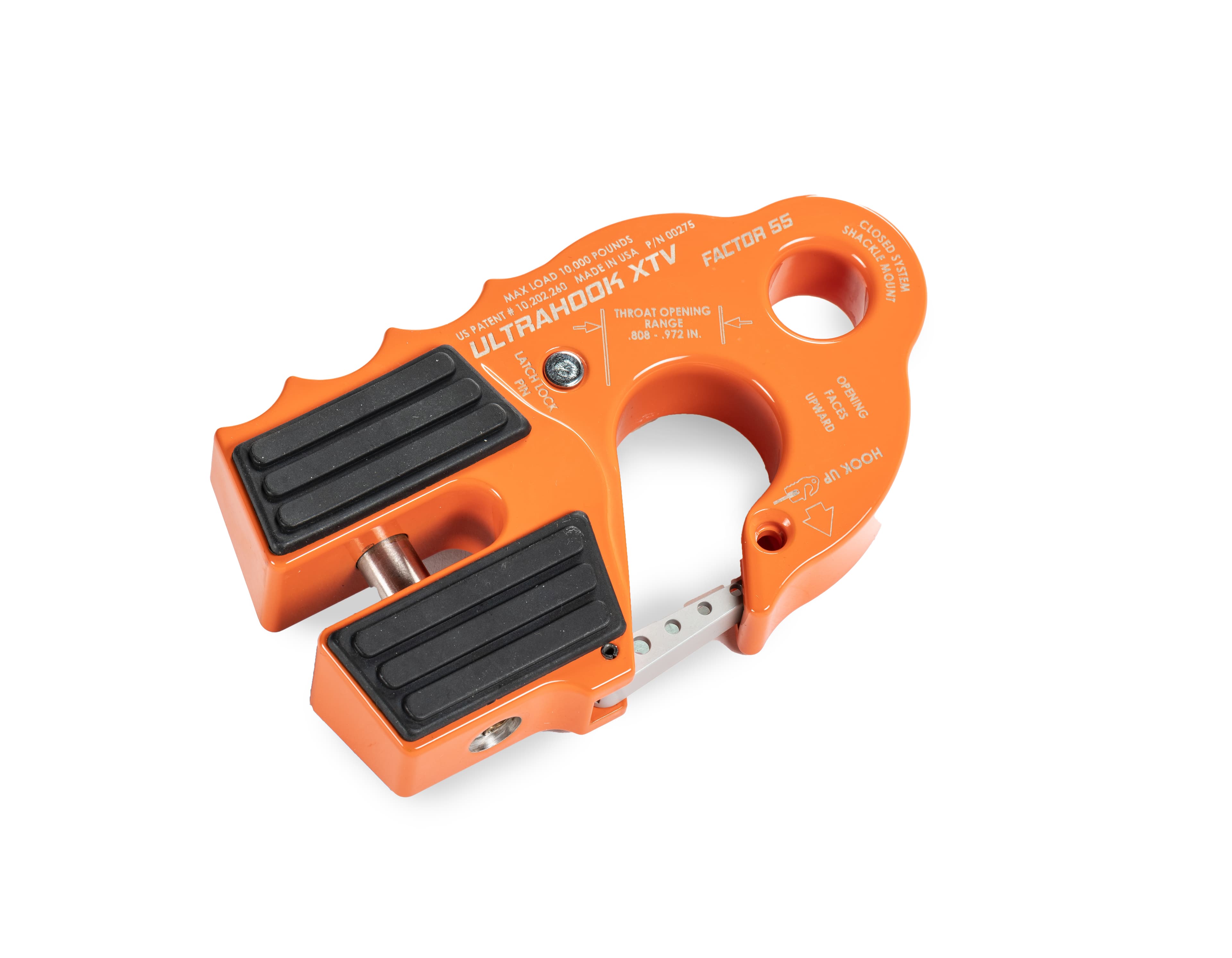 Factor 55 Factor 55 00275-07 ULTRAHOOK XTV WINCH HOOK WITH SHACKLE MOUNT -- ORANGE