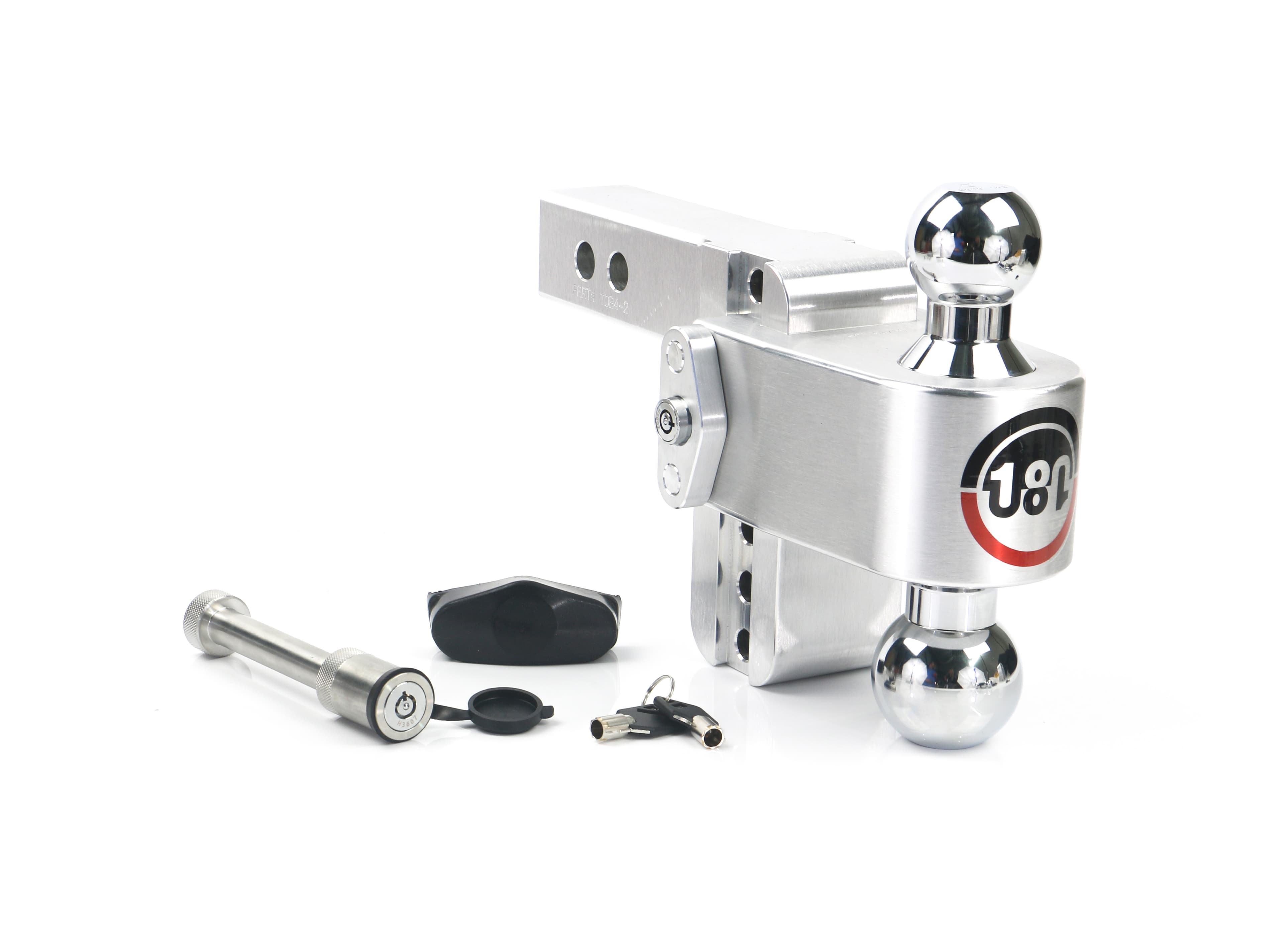 Weigh Safe 180 TURNOVER BALL 4 DROP HITCH W/ 2 SHANK& CHROME PLATED 2 & 25/16 BALL W/W503 KEYED ALIKE