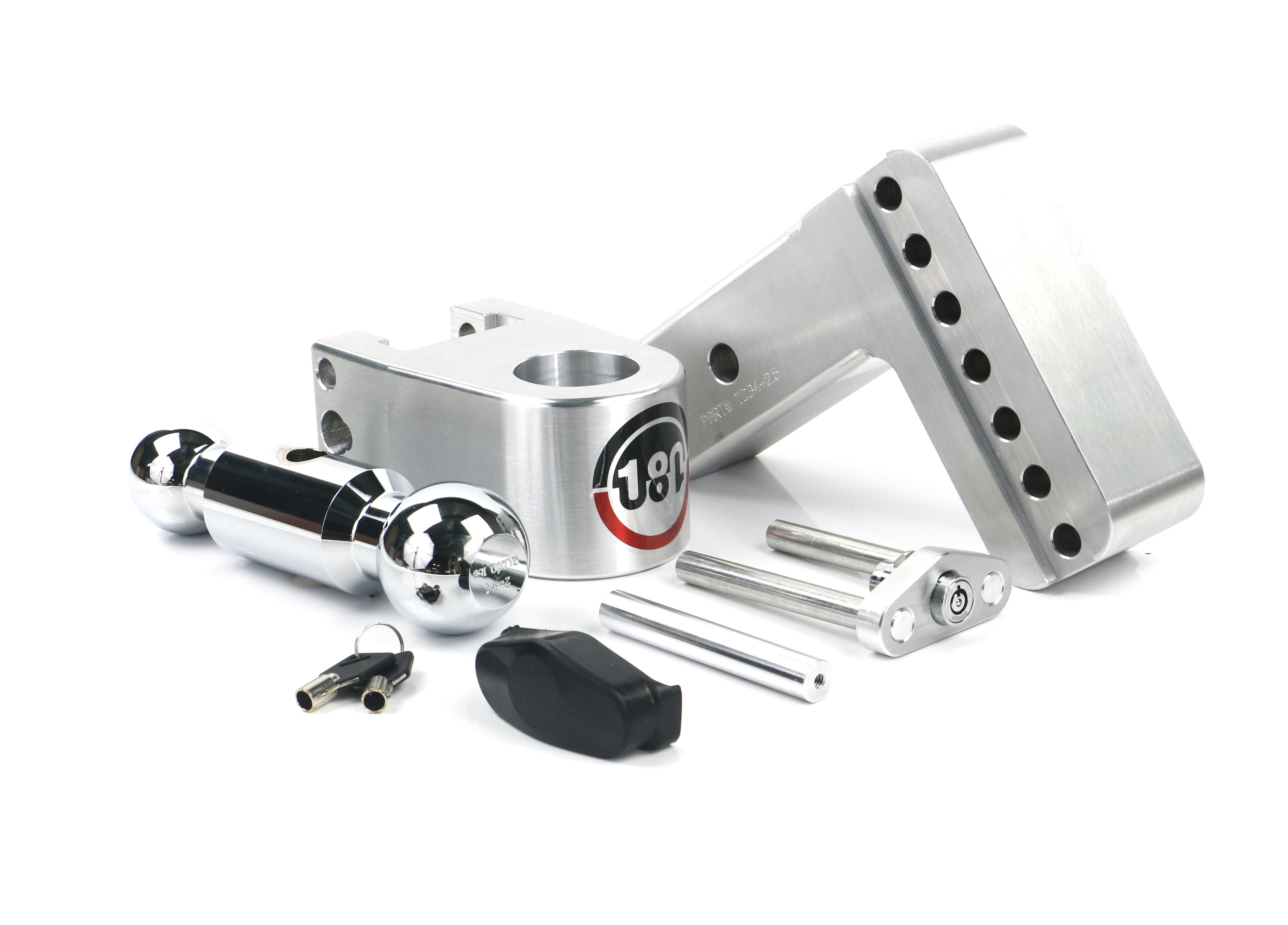 180 TURNOVER BALL 4 DROP HITCH W/ 2.5 SHANK & CHROME PLATED 2 & 25/16 BALL W/W503 product image