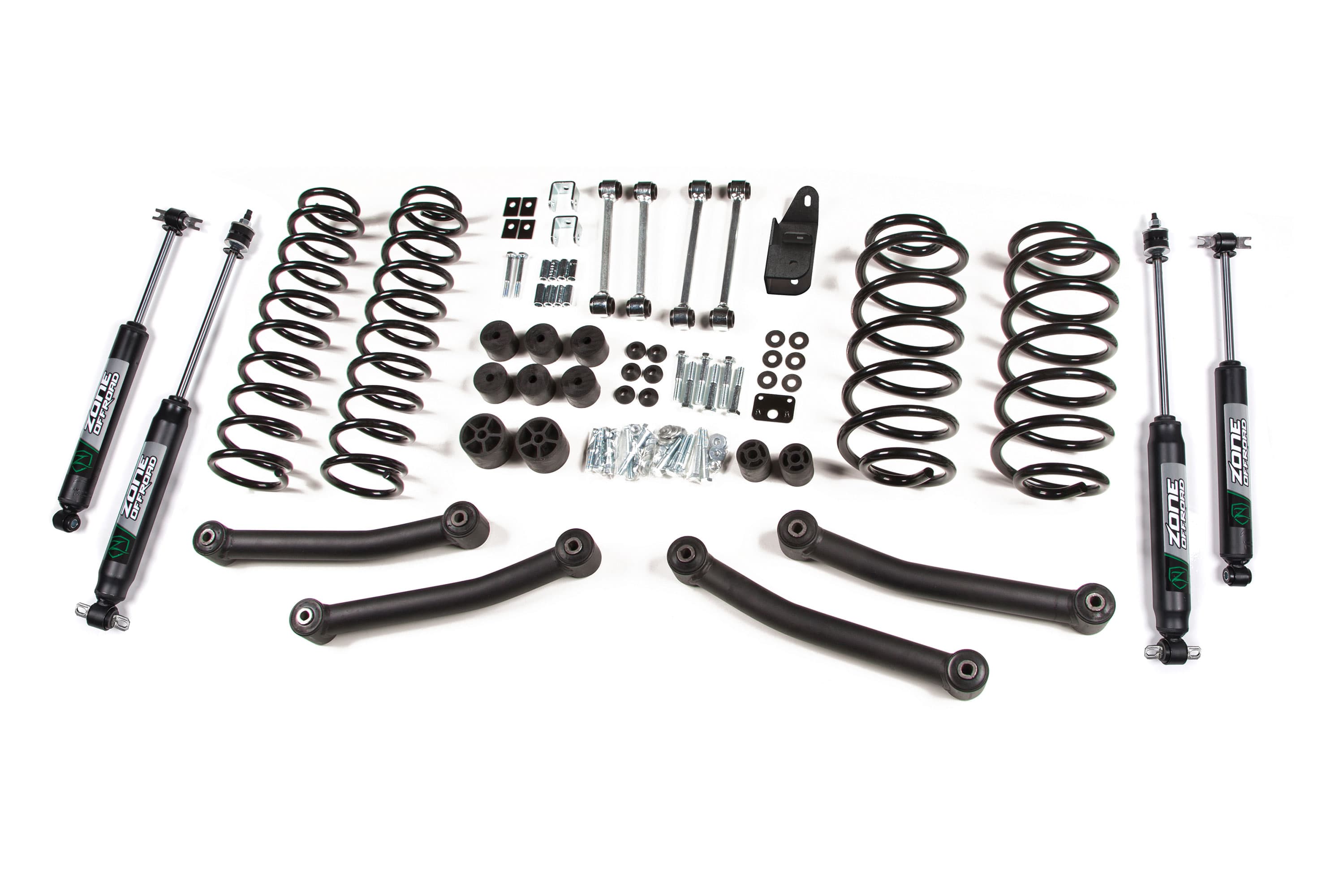 Zone Offroad 97-02 Jeep Wrangler TJ 4 Inch Coil Spring Lift Kit With Nitro Shocks Zone Offroad