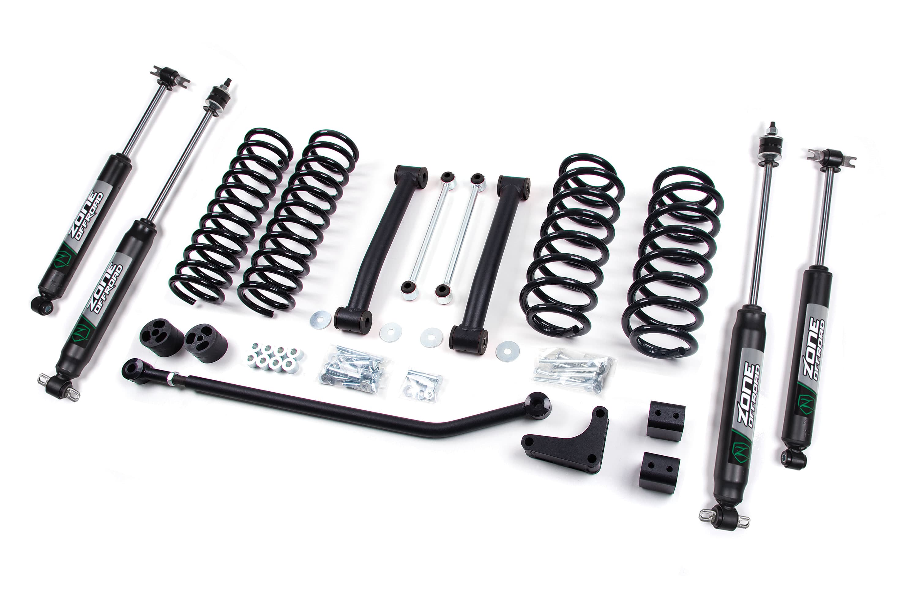 Zone Offroad 99-04 Jeep Grand Cherokee WJ 4 Inch Coil Spring Lift Kit With Nitro Shocks Zone Offroad