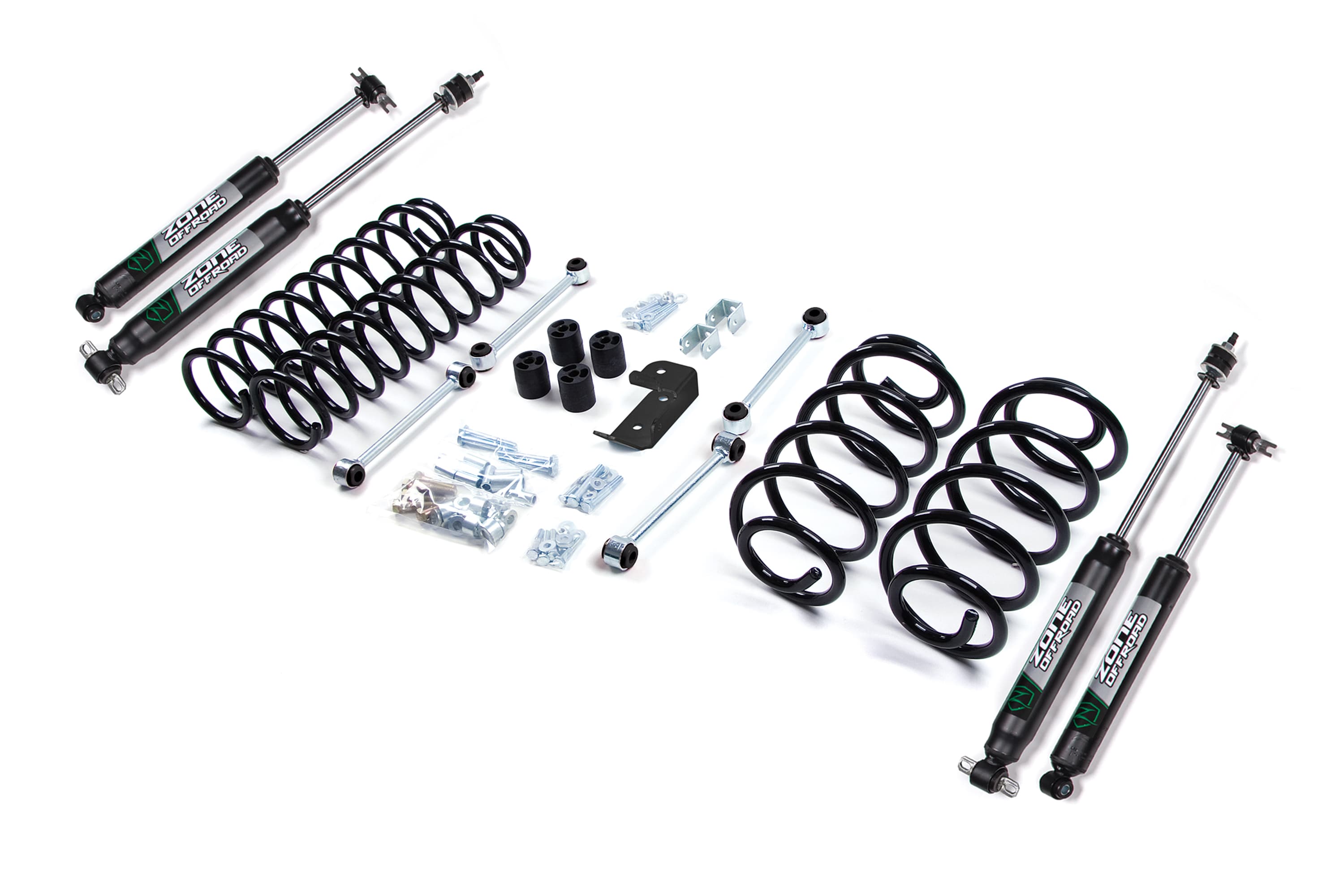 Zone Offroad 97-02 Jeep Wrangler TJ 3 Inch Coil Spring Lift Kit With Nitro Shocks Zone Offroad