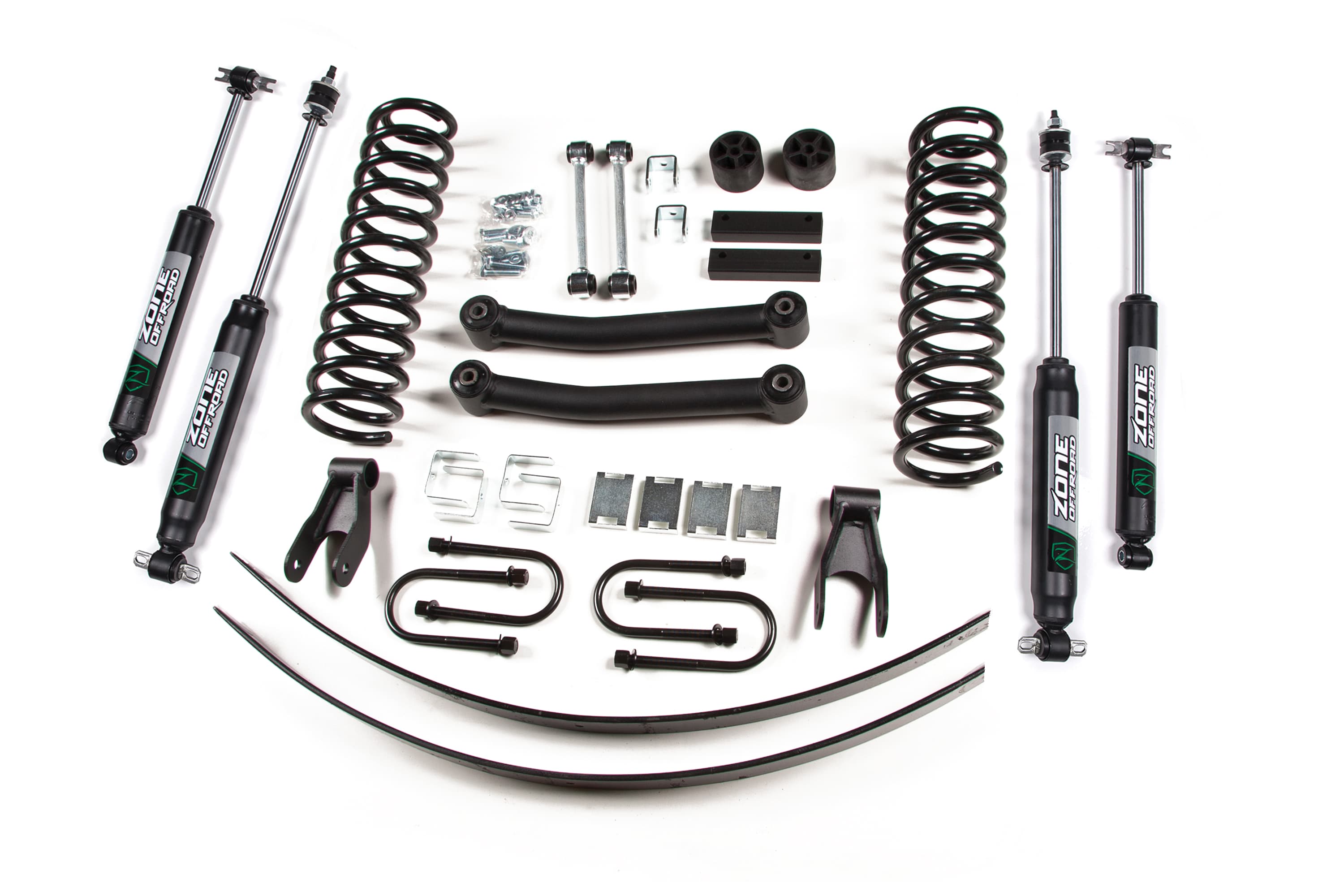 Zone Offroad 84-01 Jeep Cherokee XJ 4.5 Inch Coil Spring Lift Kit With Chrysler Axle With Nitro Shocks Zone Offroad