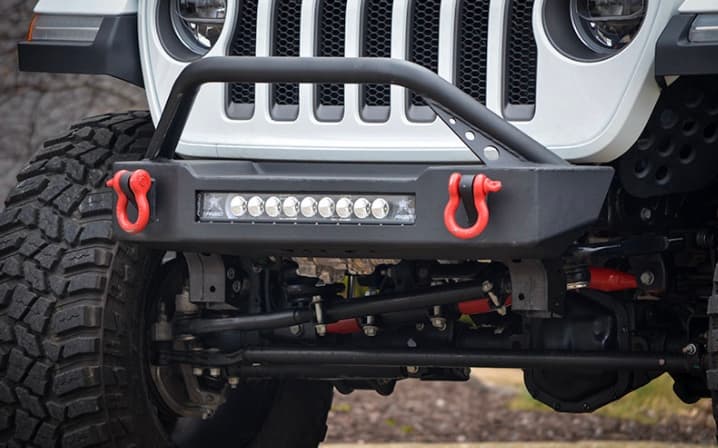 Steinjager Steinjäger Bumpers Gladiator JT 2019 to Present Bull Bar and Fog Lights Texturized Black Bull Bar