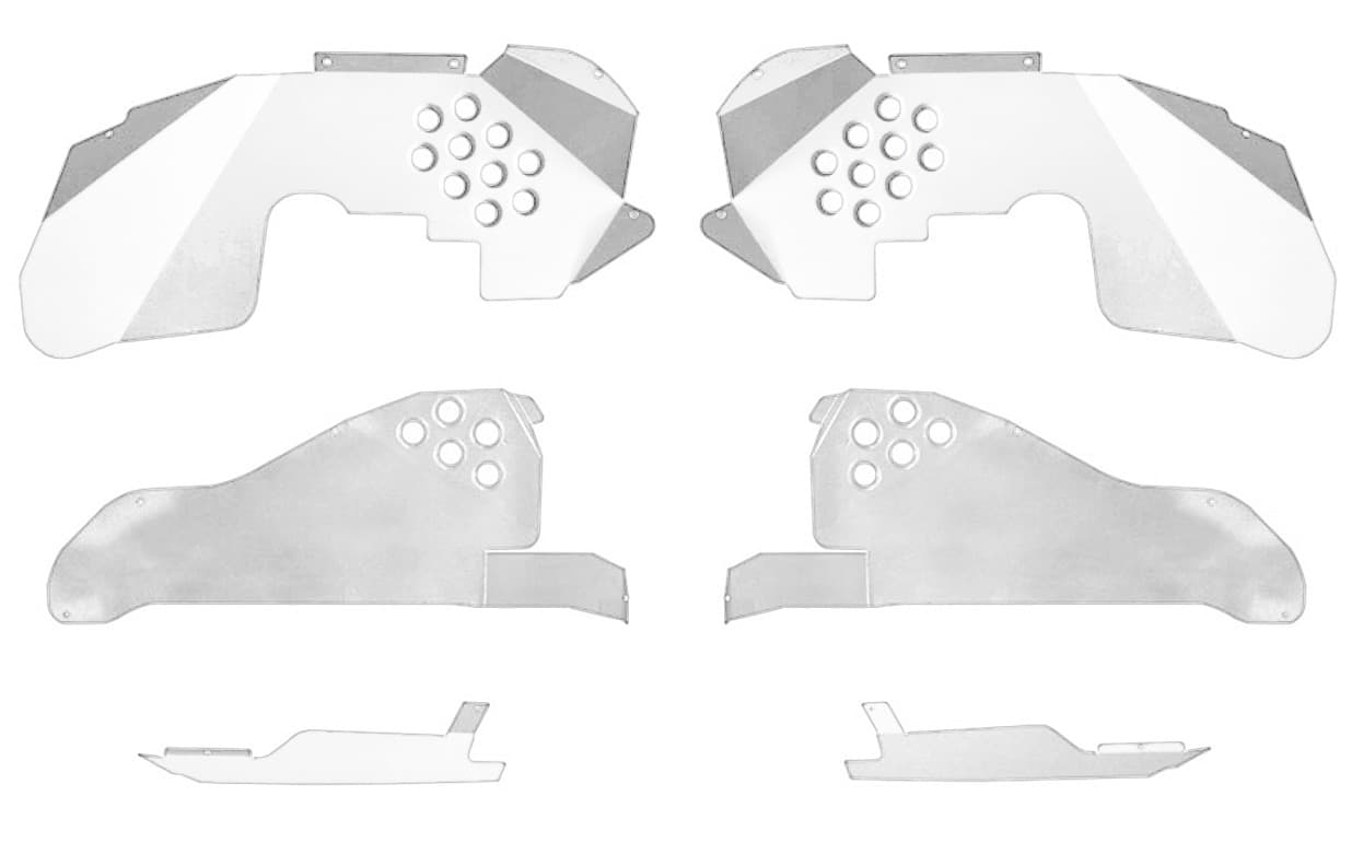 Steinjager Steinjäger Fenders Wrangler JK 2007-2018 Inner Front, Fits Falcon Shocks Cloud White