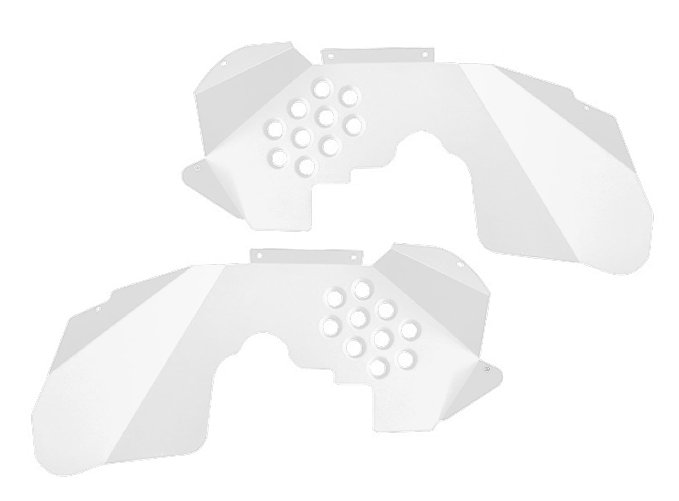 Steinjager Steinjäger Fenders Wrangler JK 2007-2018 Inner Front, Fits Falcon Shocks Cloud White