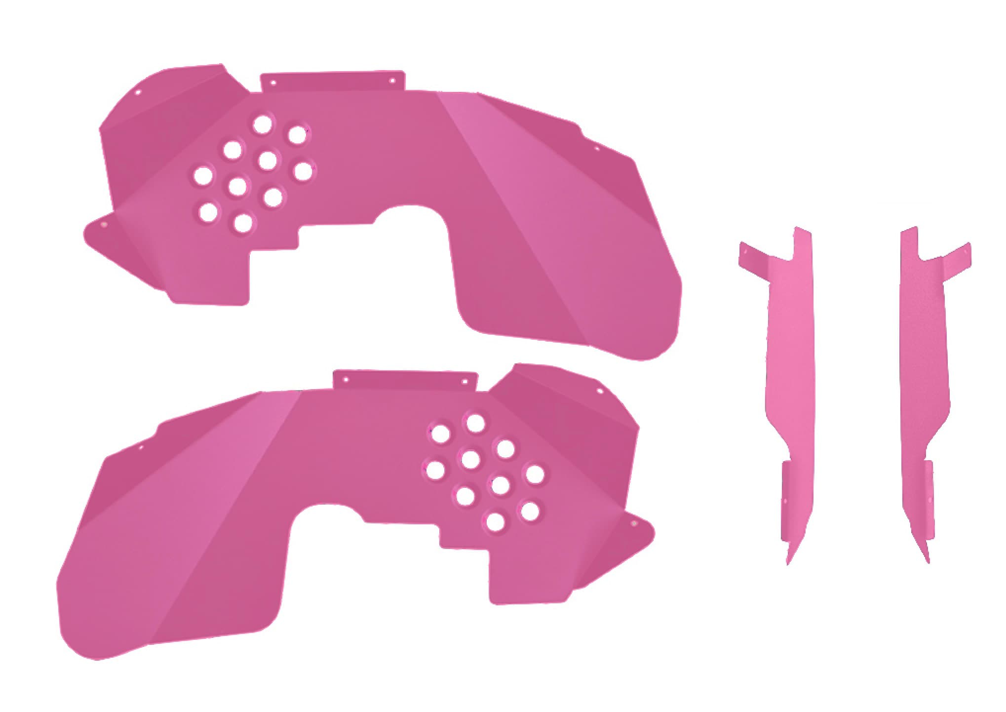 Steinjager Steinjäger Fenders Wrangler JK 2007-2018 Inner Front and Inserts Pinky