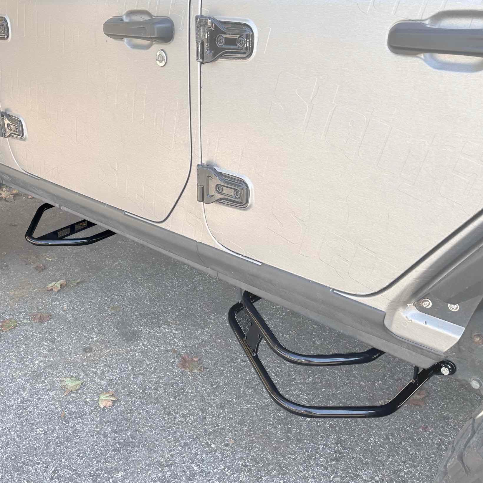 Steinjager Steinjäger Steps Wrangler JLU 2019-Present Front AND Rear Step Kit 4 Door Black