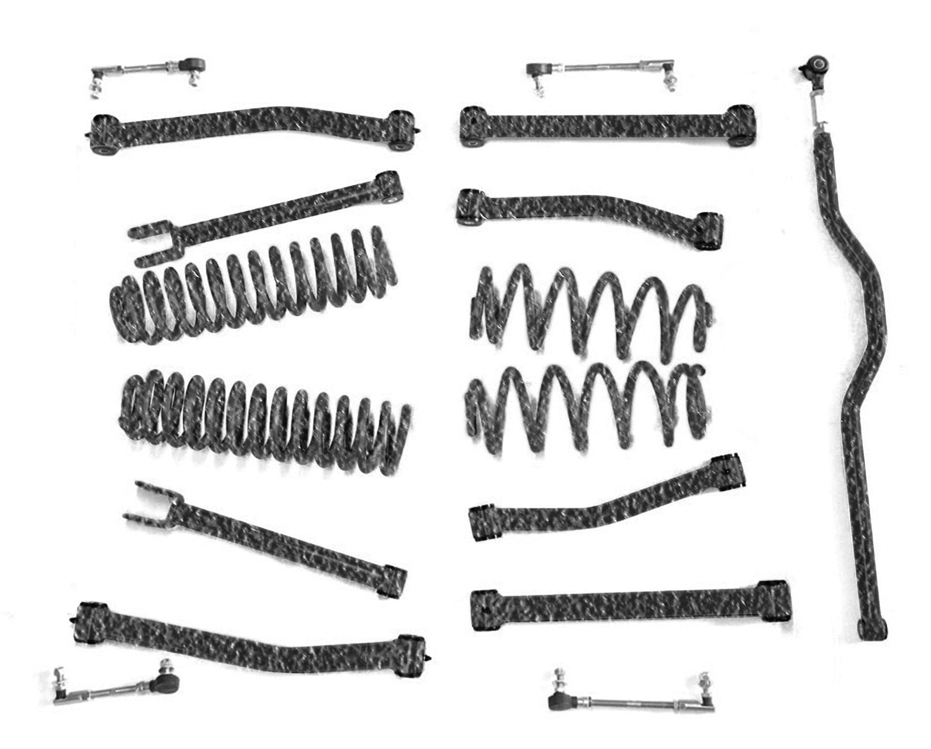 Steinjager Steinjäger Lift Kit Wrangler JK 2007-2018 2.5 Inch Texturized Black