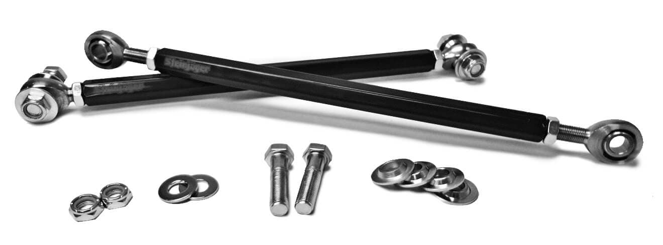 Steinjager Steinjäger Without Drop Clevises Sway Bar End Links 1/2-20 20.00 Inches Long Steel Housing, PTFE Race Heims Powder Coated Aluminum Tubes