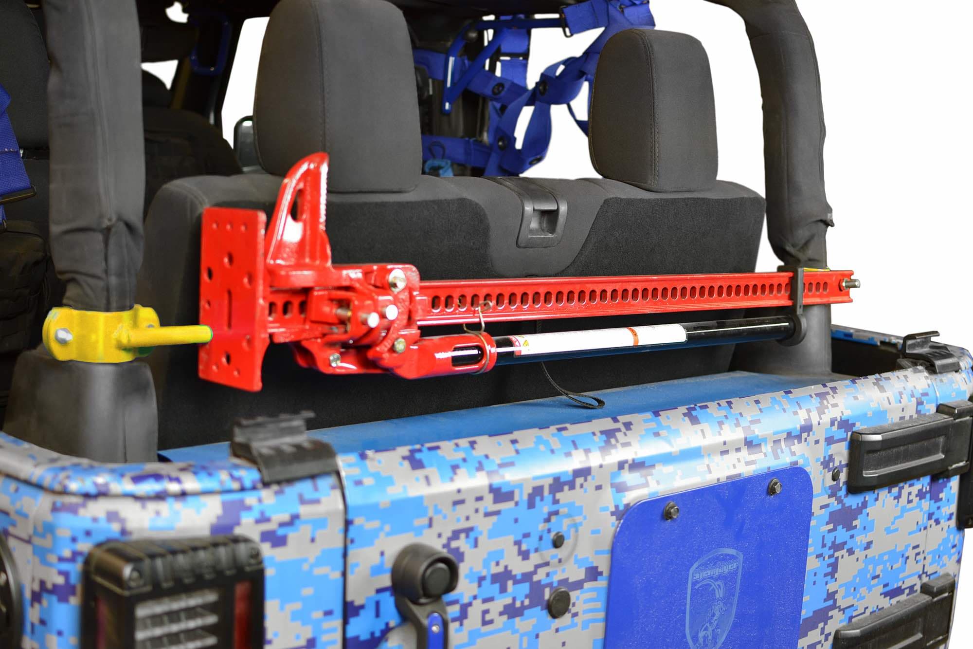 Steinjager Steinjäger Recovery and Towing Wrangler JK 2007-2018 High Lift Jack Mount Roll Bar Mount, 2 Door Lemon Peel