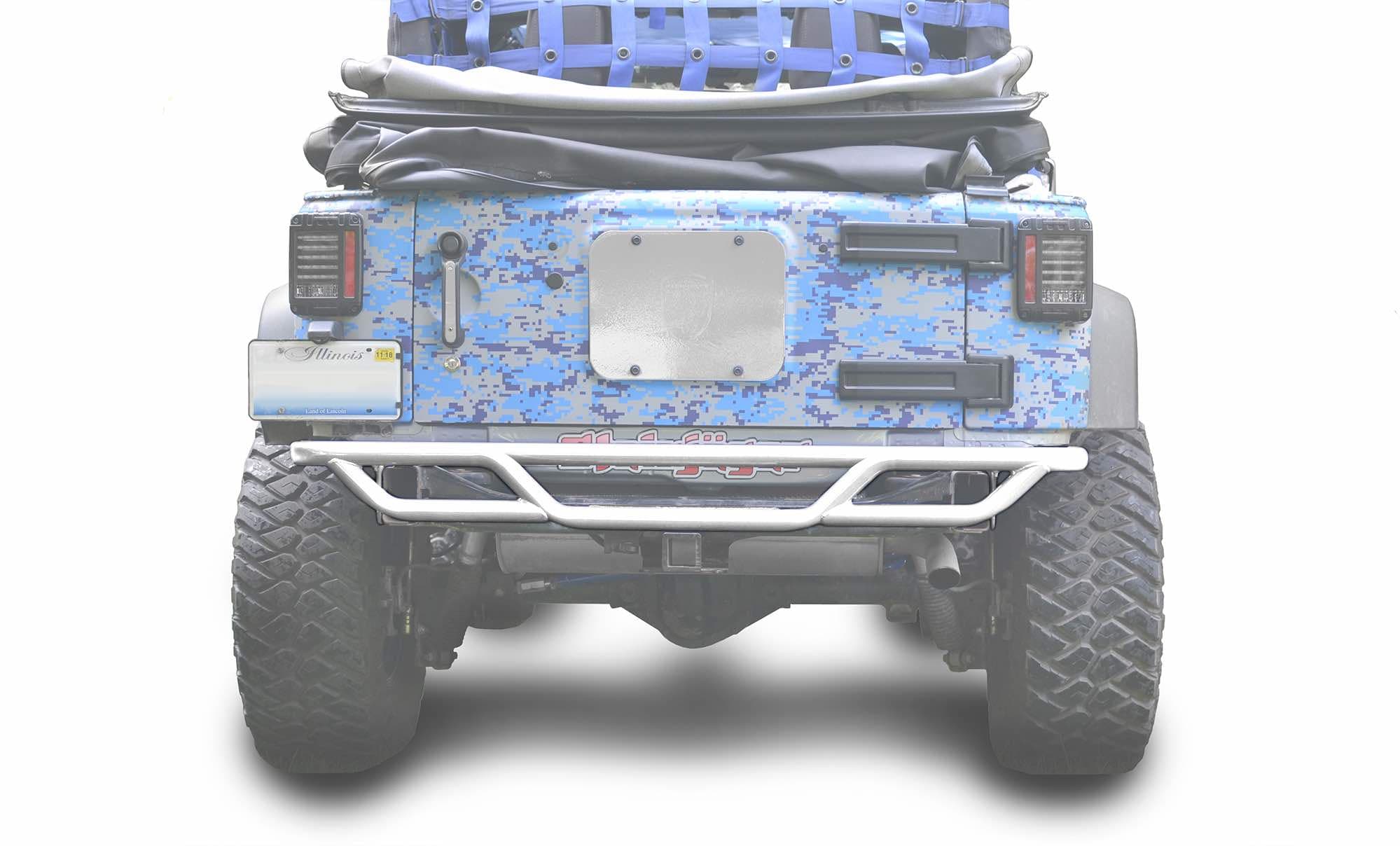 Steinjager Steinjäger Bumpers Wrangler JK 2007-2018 Bumper, Rear, Tube Cloud White