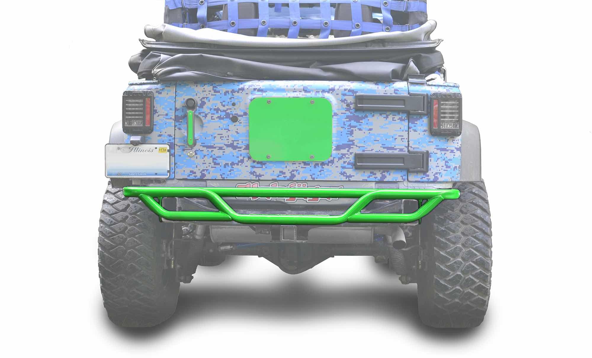 Steinjager Steinjäger Bumpers Wrangler JK 2007-2018 Bumper, Rear, Tube Neon Green