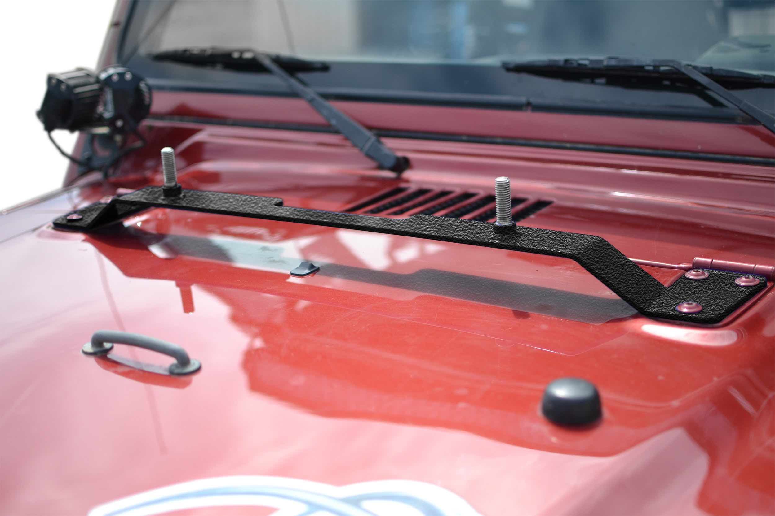 Steinjager Steinjäger Recovery and Towing Wrangler TJ 1997-2006 High Lift Jack Mount Hood Texturized Black