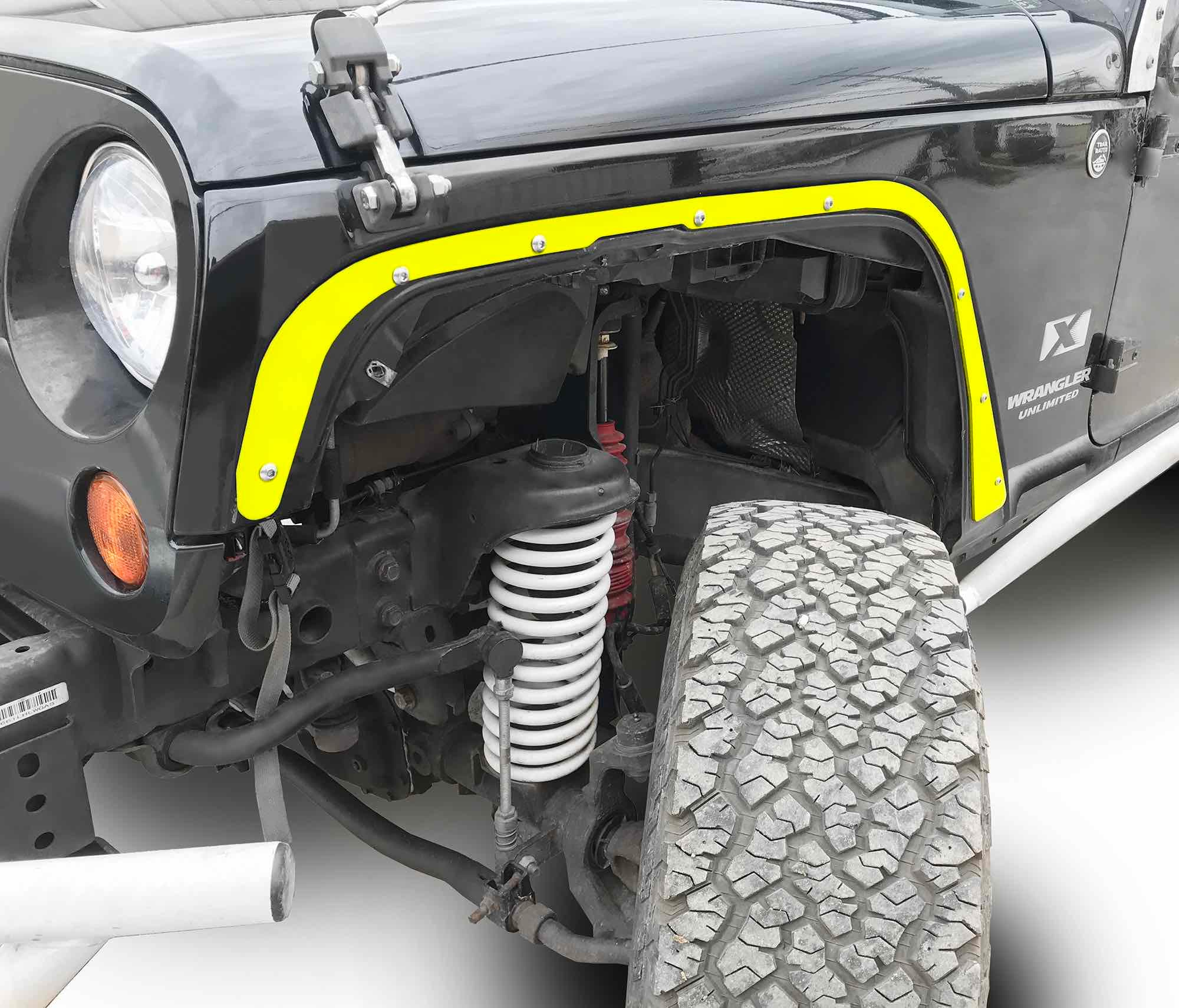 Steinjager Steinjäger Fenders Wrangler JK 2007-2018 Deletes Front Neon Yellow