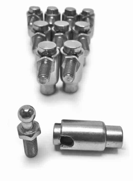 Steinjager Steinjäger Quick Disconnect Plated Steel Cable Ball Joints 3/8-24 10 Pack